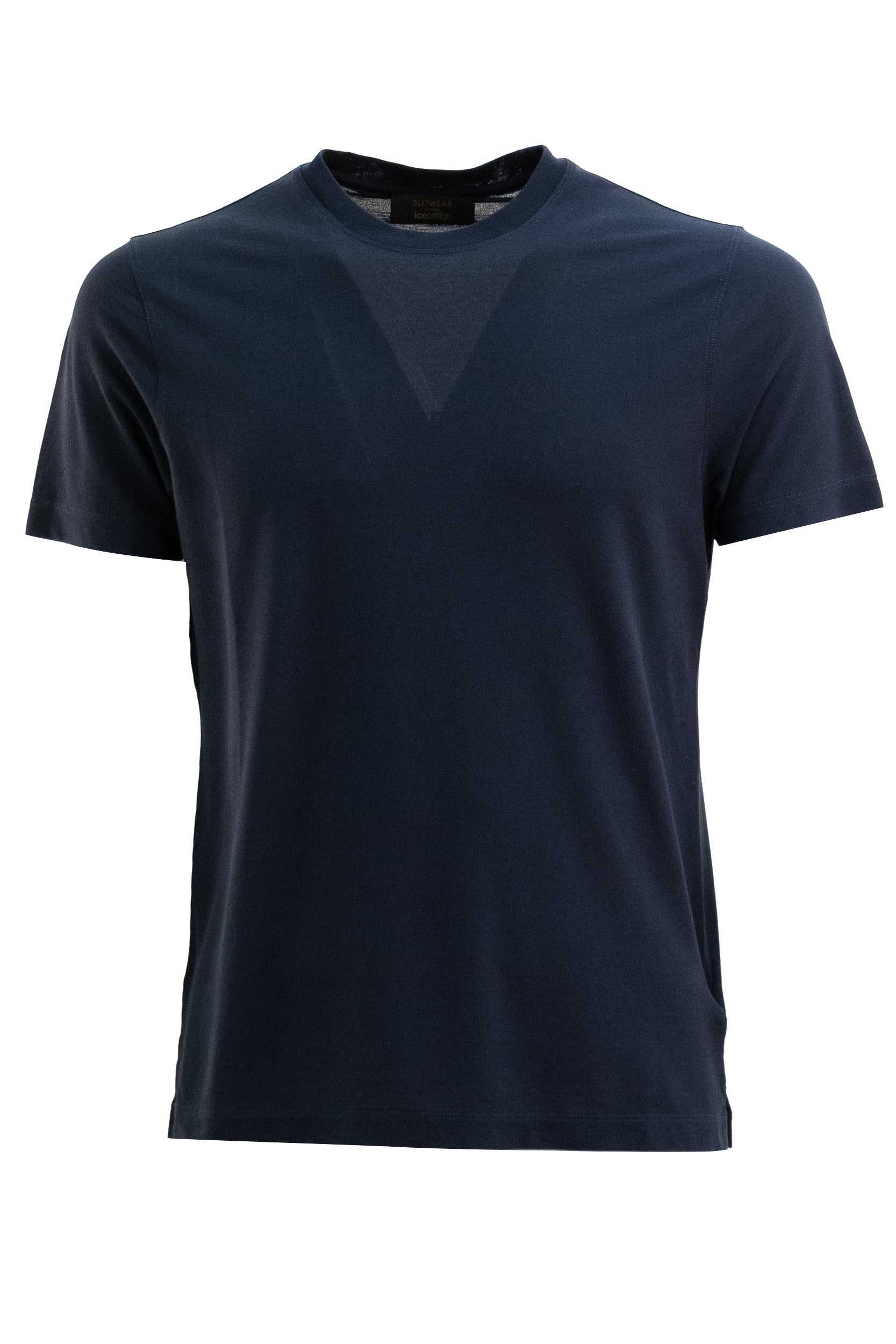 T-shirt in Crêpe di Cotone colore blu<BR/> 815214 ZG380 Z0178 ZANONE 