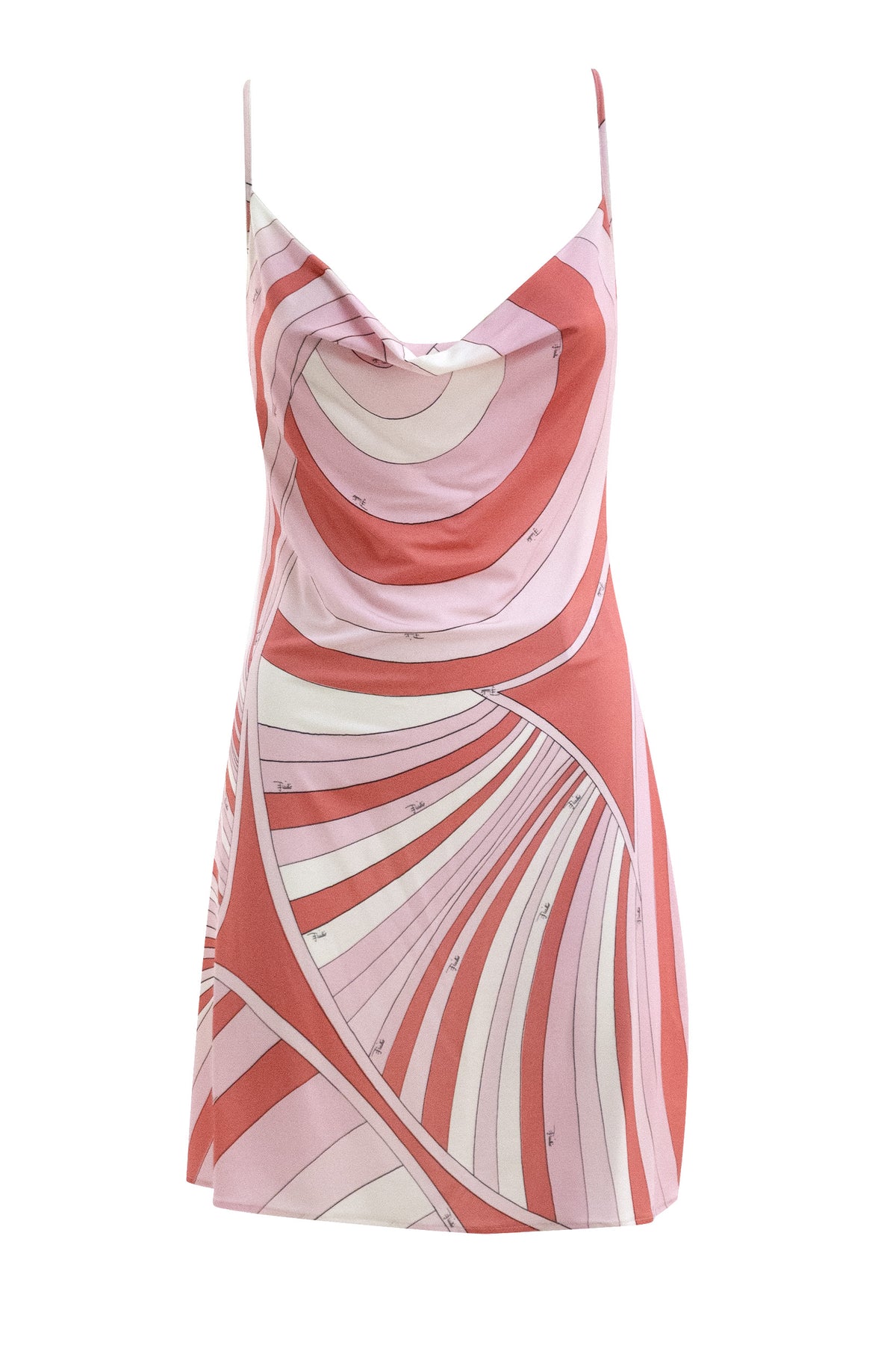 EMILIO PUCCI Dress in Viscose with Rainbow Print, Rosa