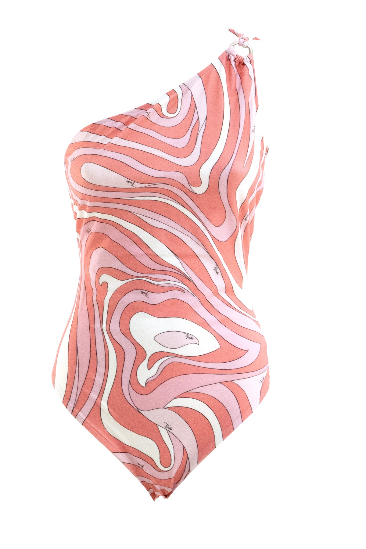 EMILIO PUCCI One-piece Swimsuit in Technical Fabric with Iridescent Print, Rosa