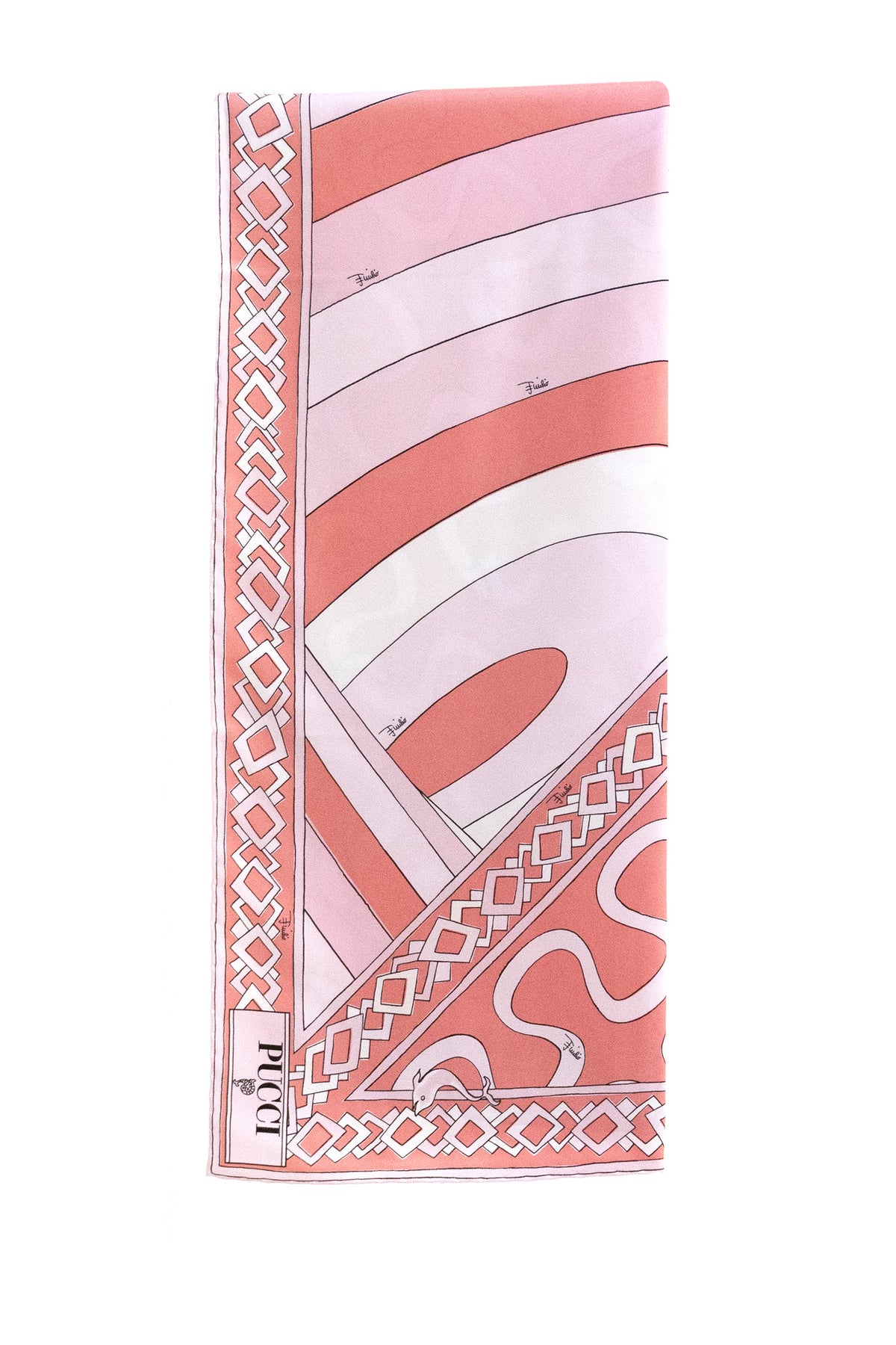 EMILIO PUCCI Silk Square with Mixed Prints, Rosa