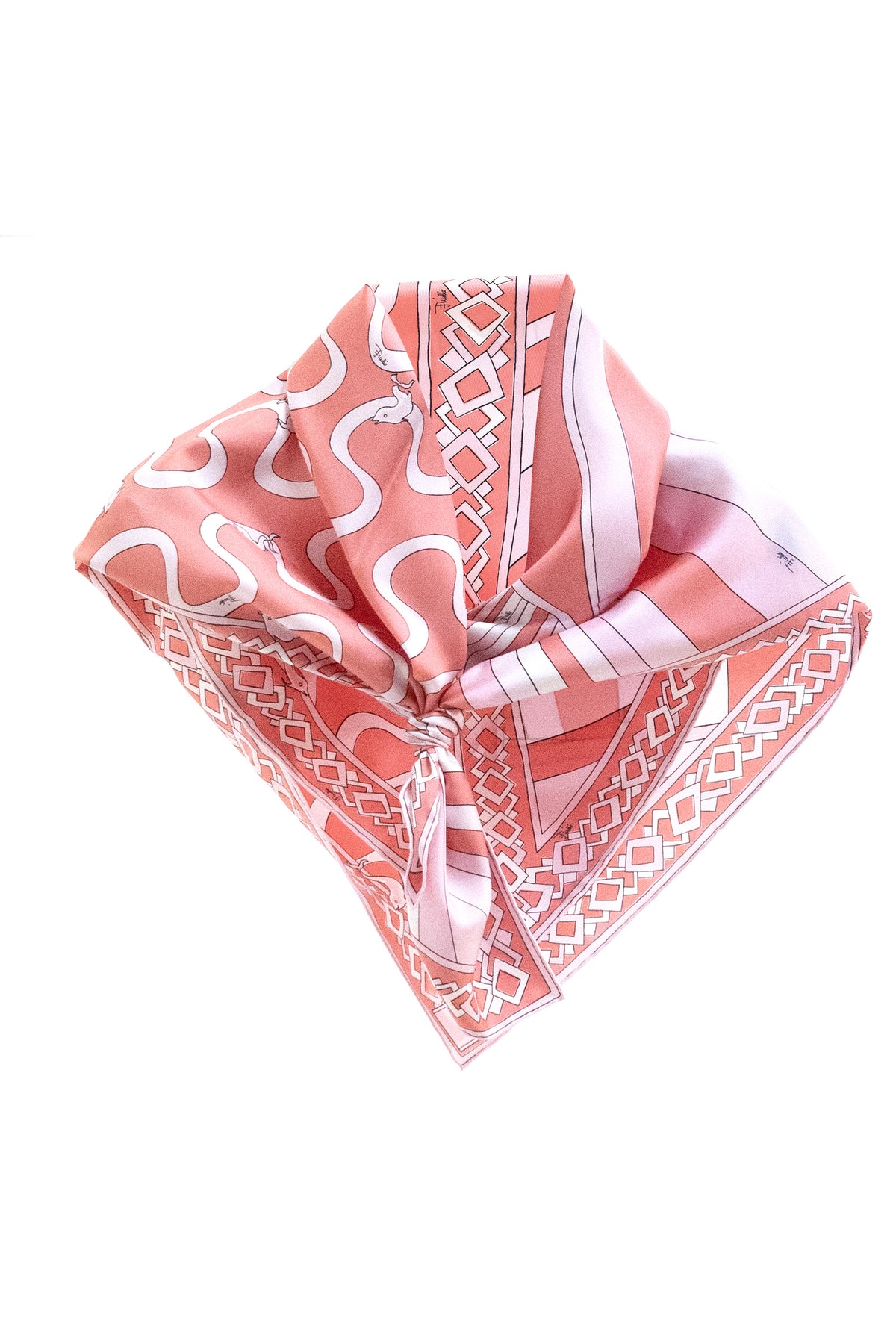 EMILIO PUCCI Silk Square with Mixed Prints, Rosa, view 2