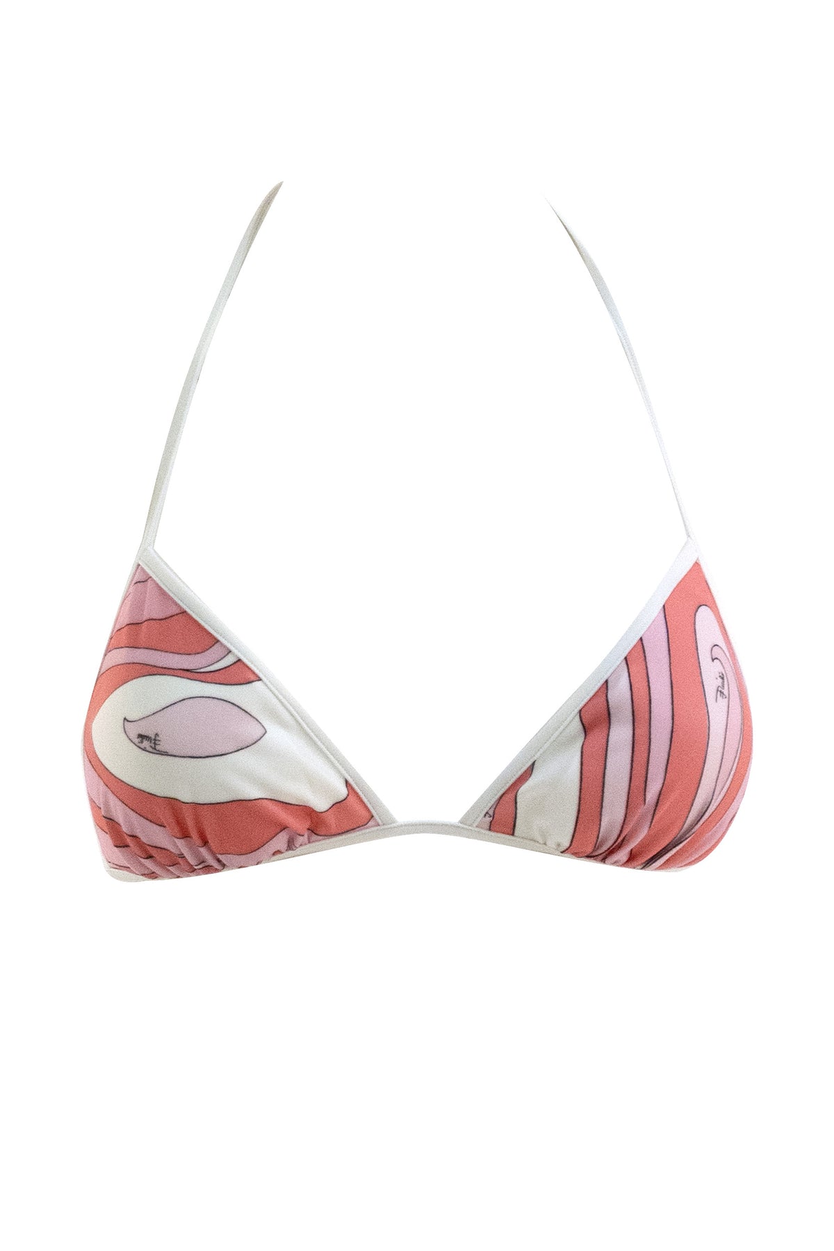 EMILIO PUCCI Triangle Bikini Top with Iridescent, Rosa