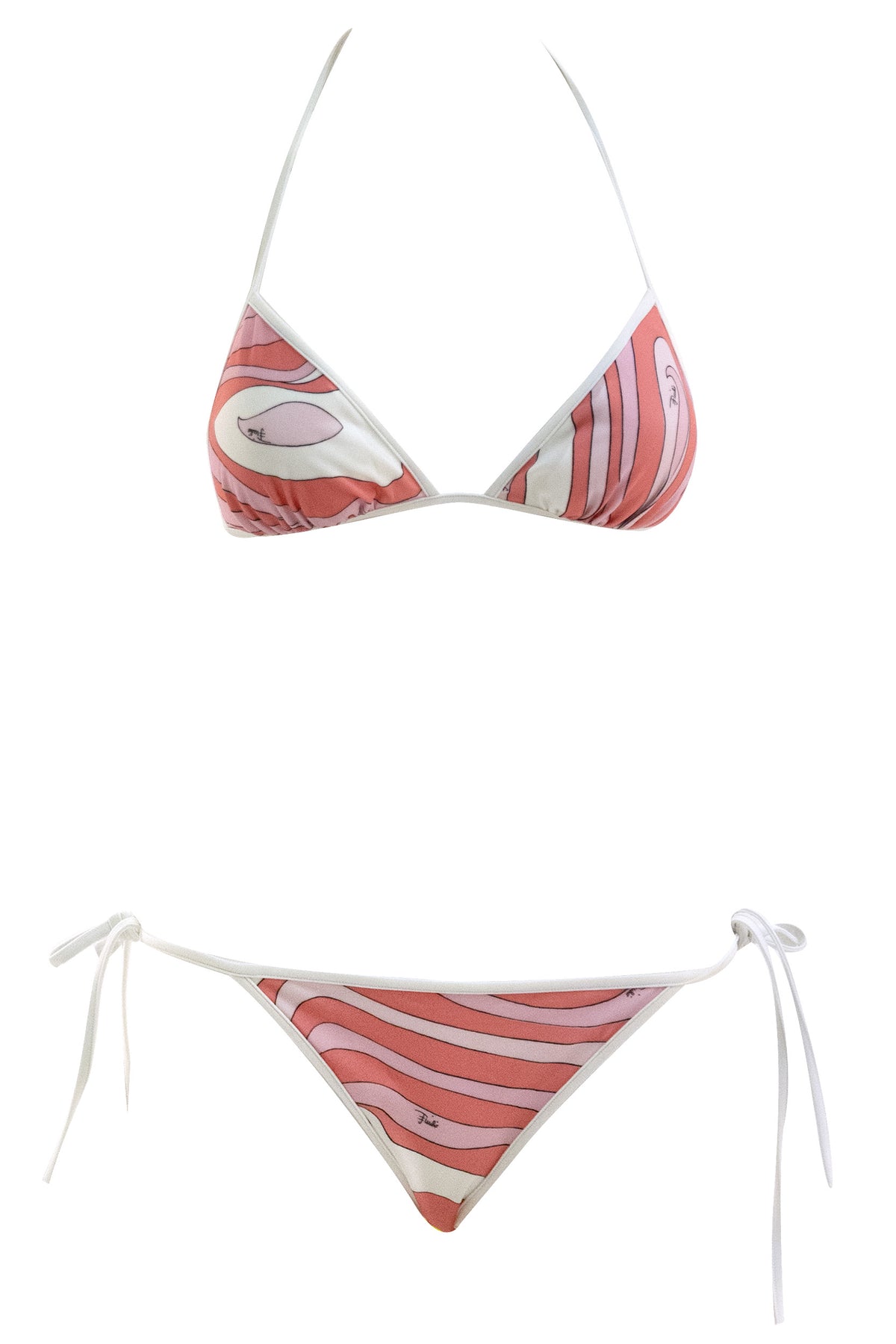 EMILIO PUCCI Bikini Bottom in Technical Fabric with Iridescent Print, Rosa, view 2