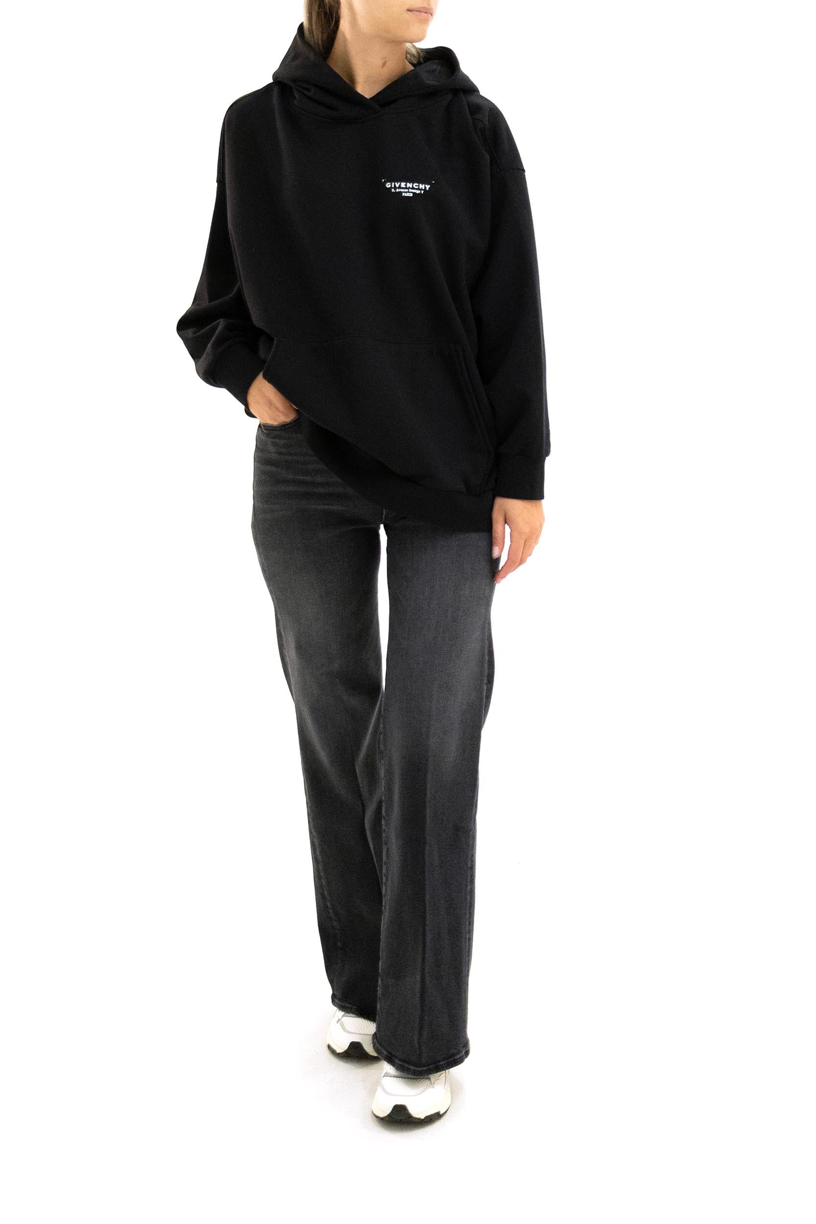 Felpa con Cappuccio<BR/> BWJ04TP75N 001 GIVENCHY 