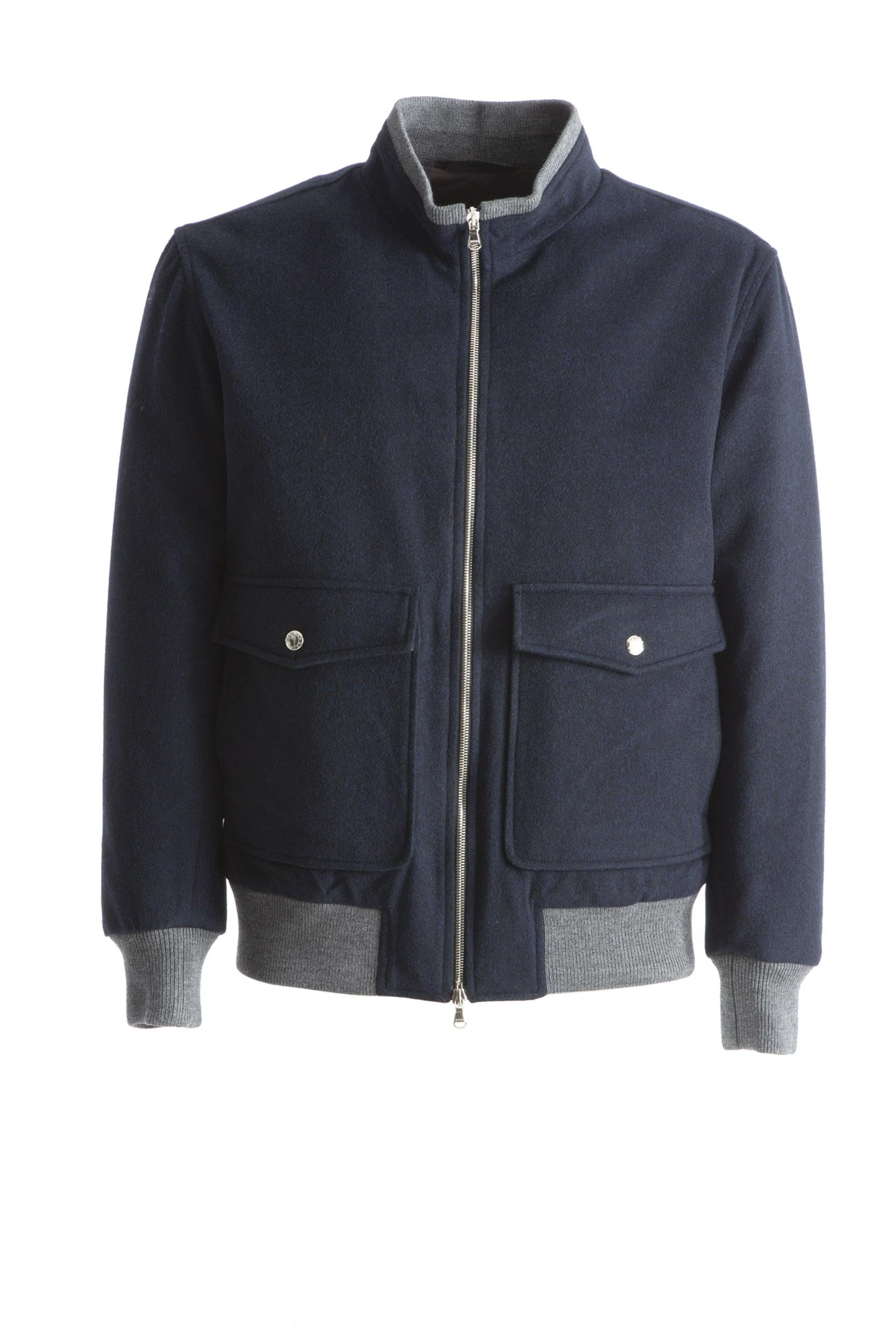 Bomber con collo alto e tasche<BR/> CGPKEV_140 16 BARBA 