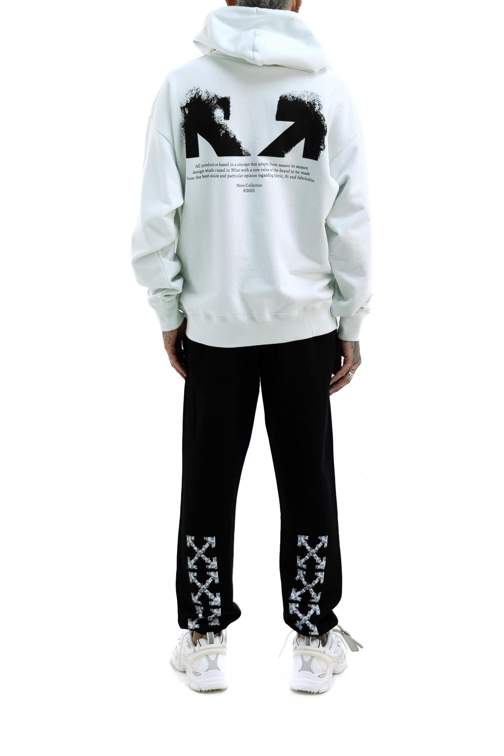 Pantaloni jogging in cotone di colore nero<BR/> 44MCH057S26F003001 BLACK OFF WHITE 