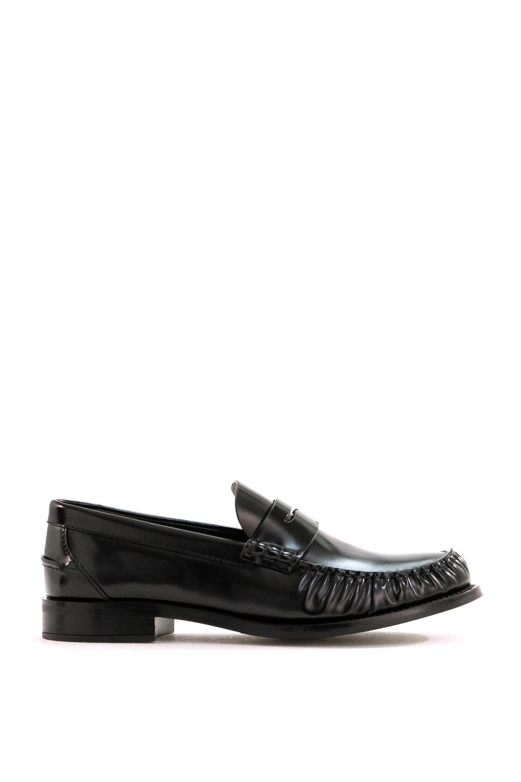 Mocassini in pelle spazzolata color nero <BR/> 1D199O F 020 P39 F0002 PRADA 