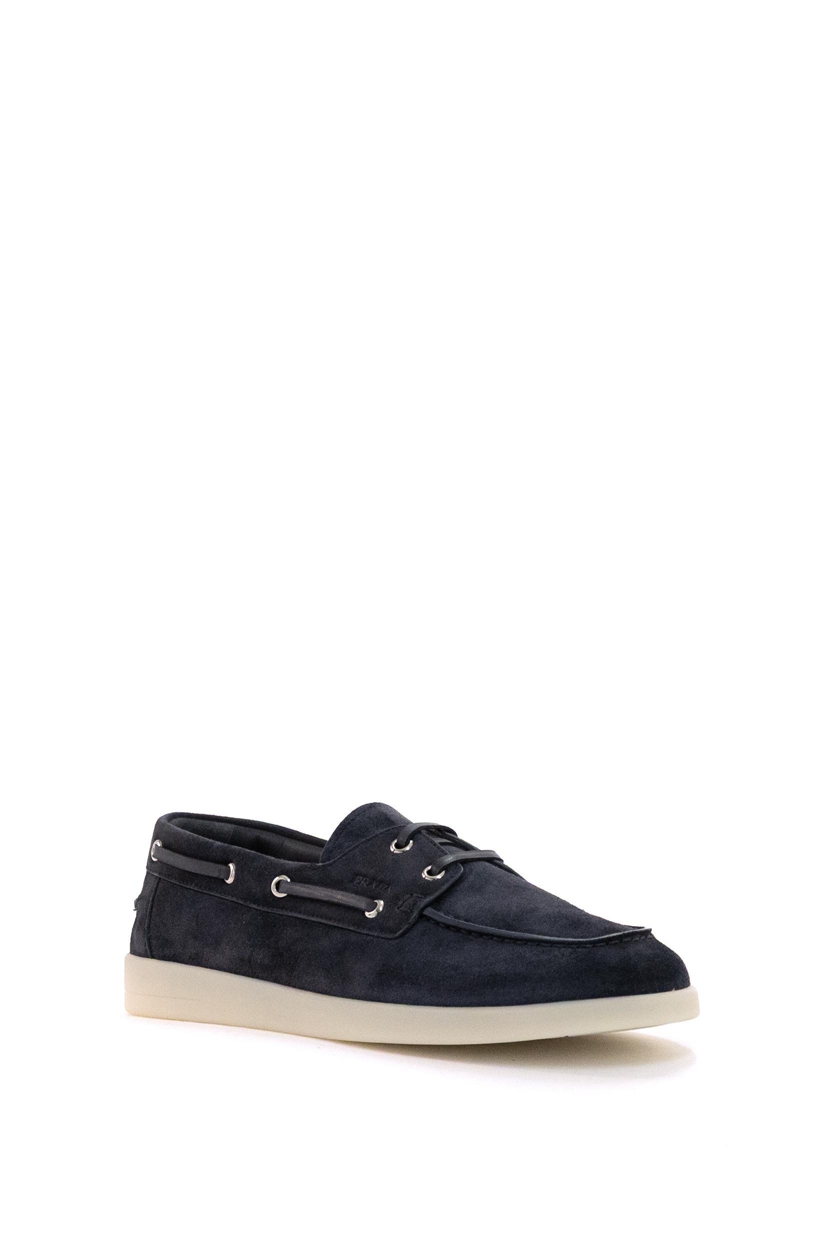 Mocassini da Barca in Pelle Scamosciata<BR/> 2EG503 F G001 103 F0008 PRADA 