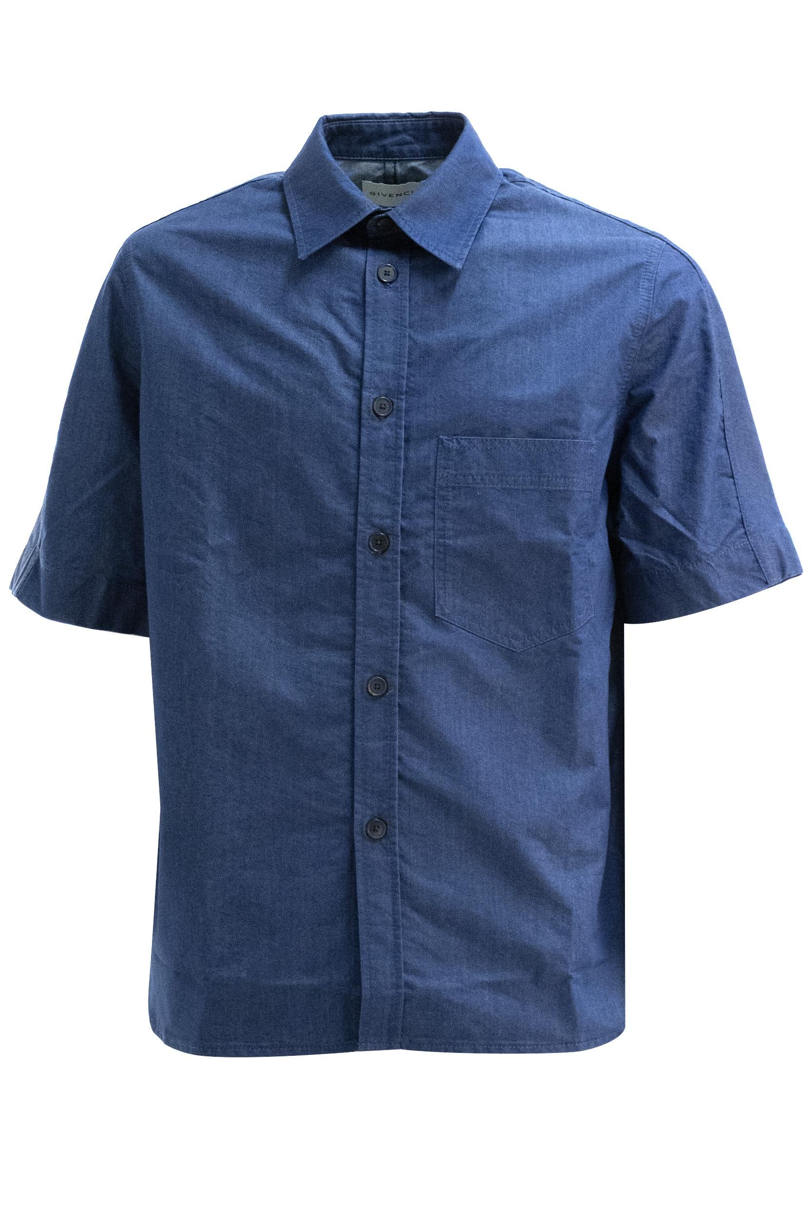 Camicia Couture Seam in denim di colore blu<BR/> BM617Q517D 415 GIVENCHY 