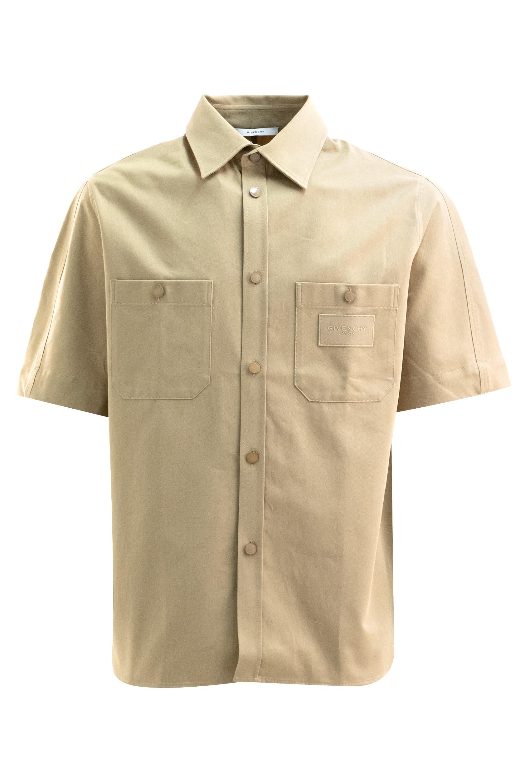 Camicia in cotone di colore beige<BR/> BM618315XZ 250 GIVENCHY 