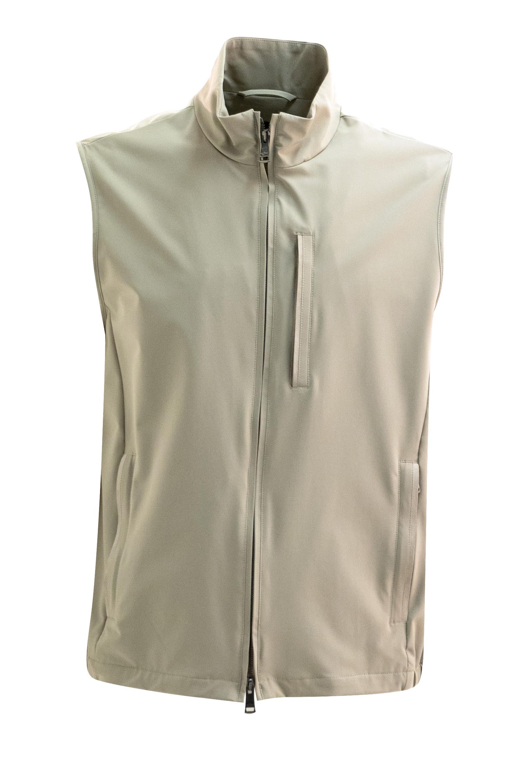 Gilet in tessuto tecnico di colore beige<BR/> 26412186 128 PAUL & SHARK 