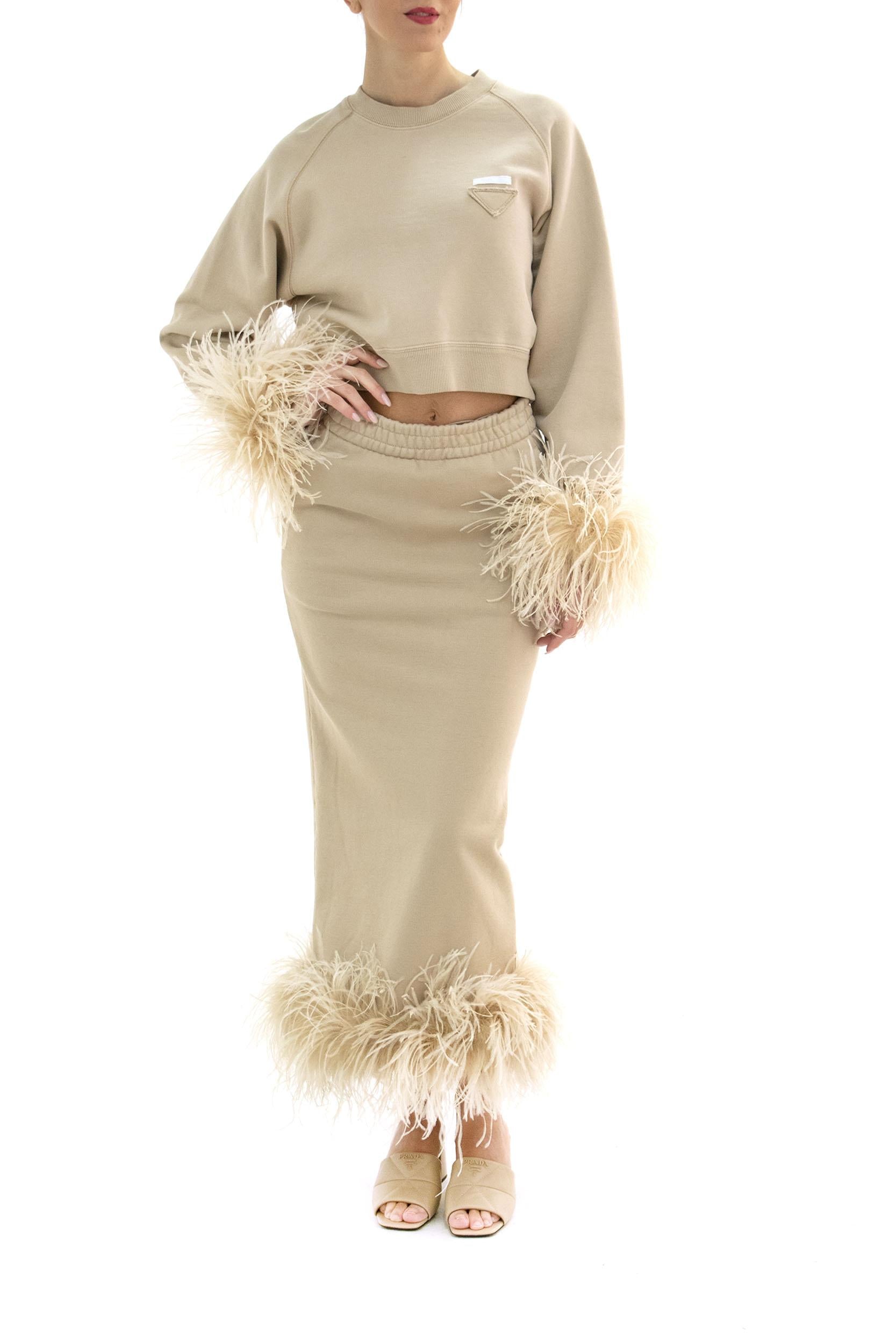 Felpa con piume<BR/> 134683 S OOO 13YG F0627 PRADA 