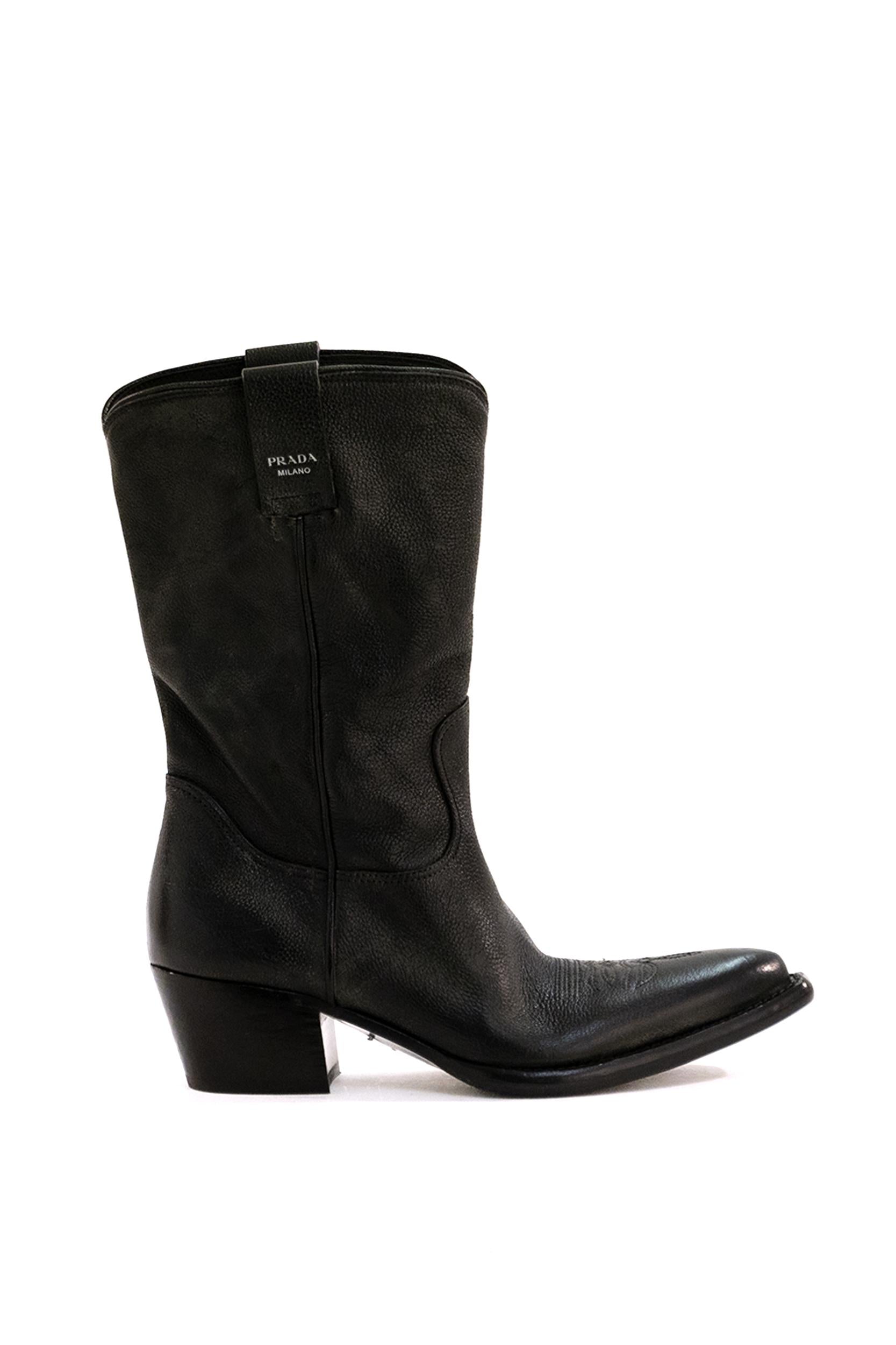 Stivaletti in pelle<BR/> 1U001O F 045 2KJ F0002 PRADA 