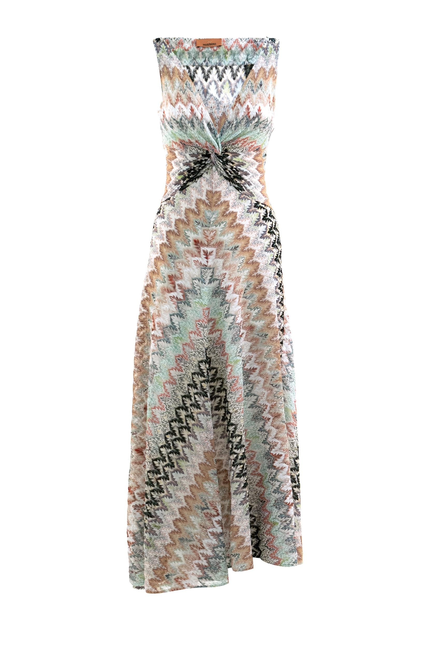 Abito Lungo in Viscosa Lamé multicolore DS26SG1S-BR014Z SM9Y4 MISSONI 