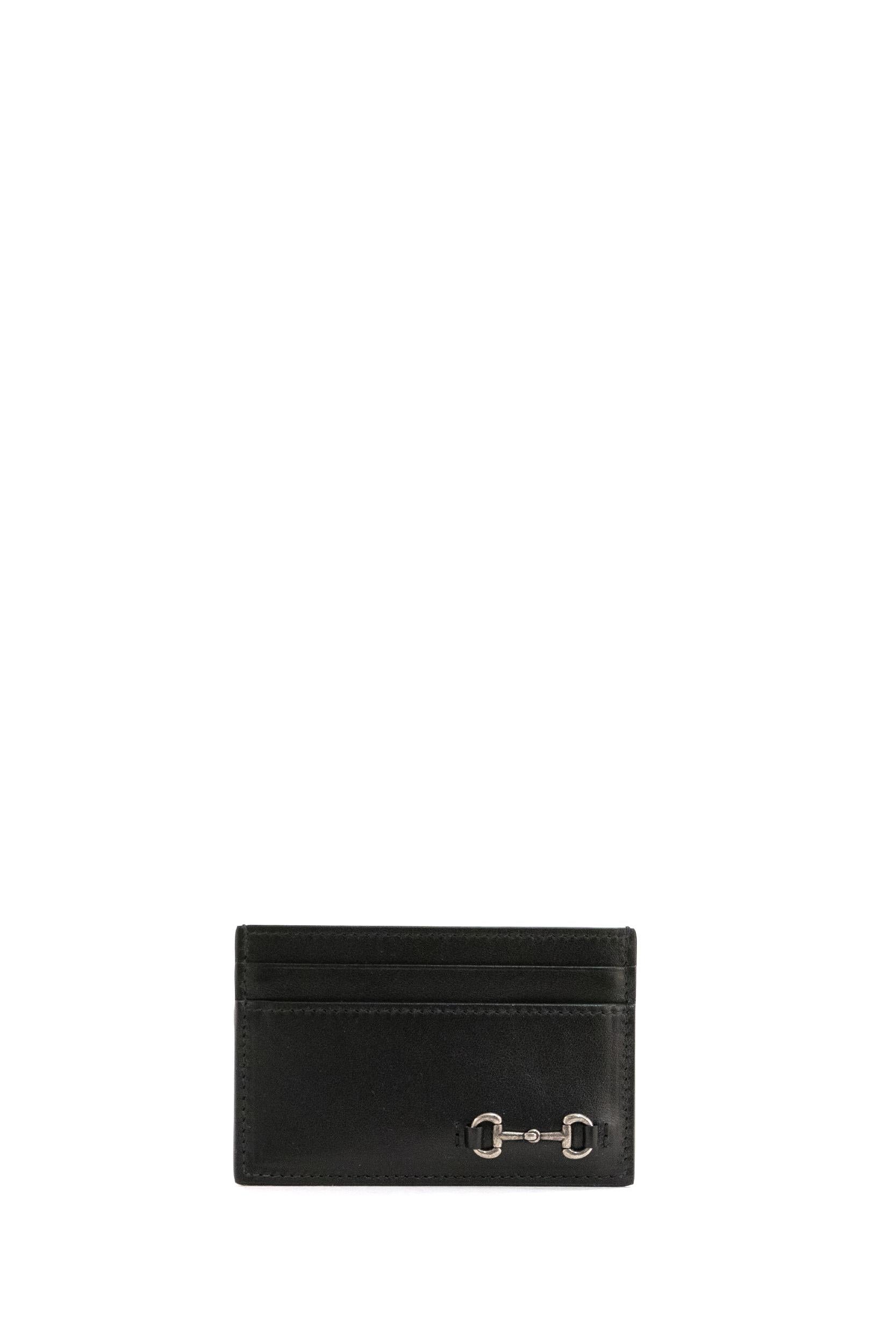 Portacarte in pelle di colore nero<BR/> 846952 AAFP1 1000 GUCCI 