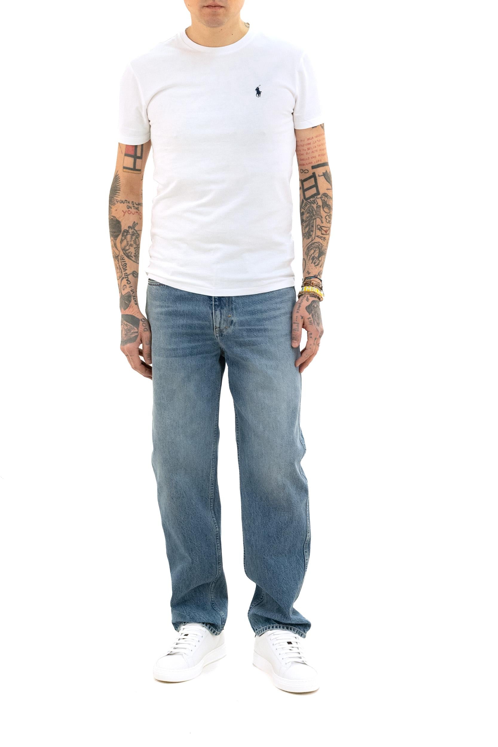 T-shirt in cotone di colore bianco<BR/> FG55TS2054SG 02 KENZO 