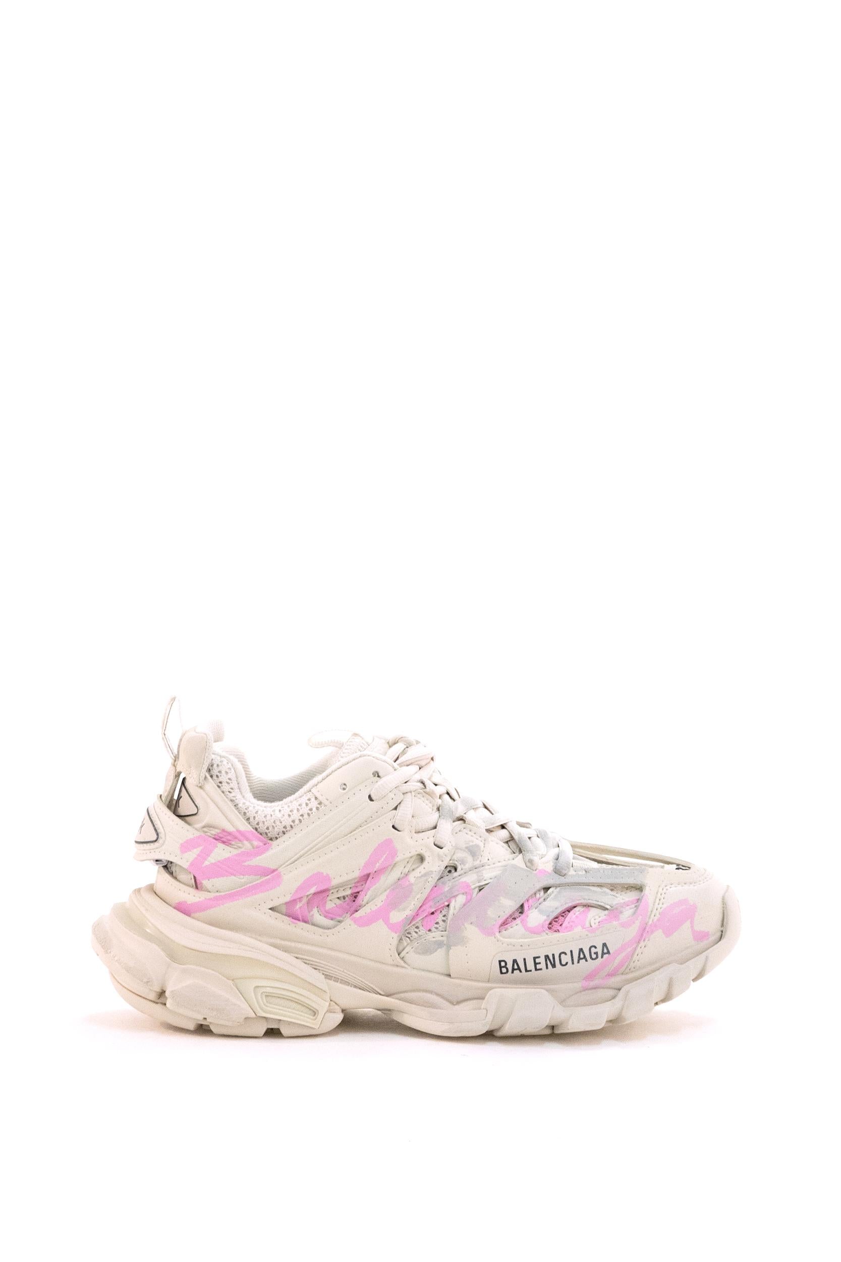 Sneakers Track in poliuretano e poliestere beige <BR/> 542436 WTRHW 9250 BALENCIAGA 