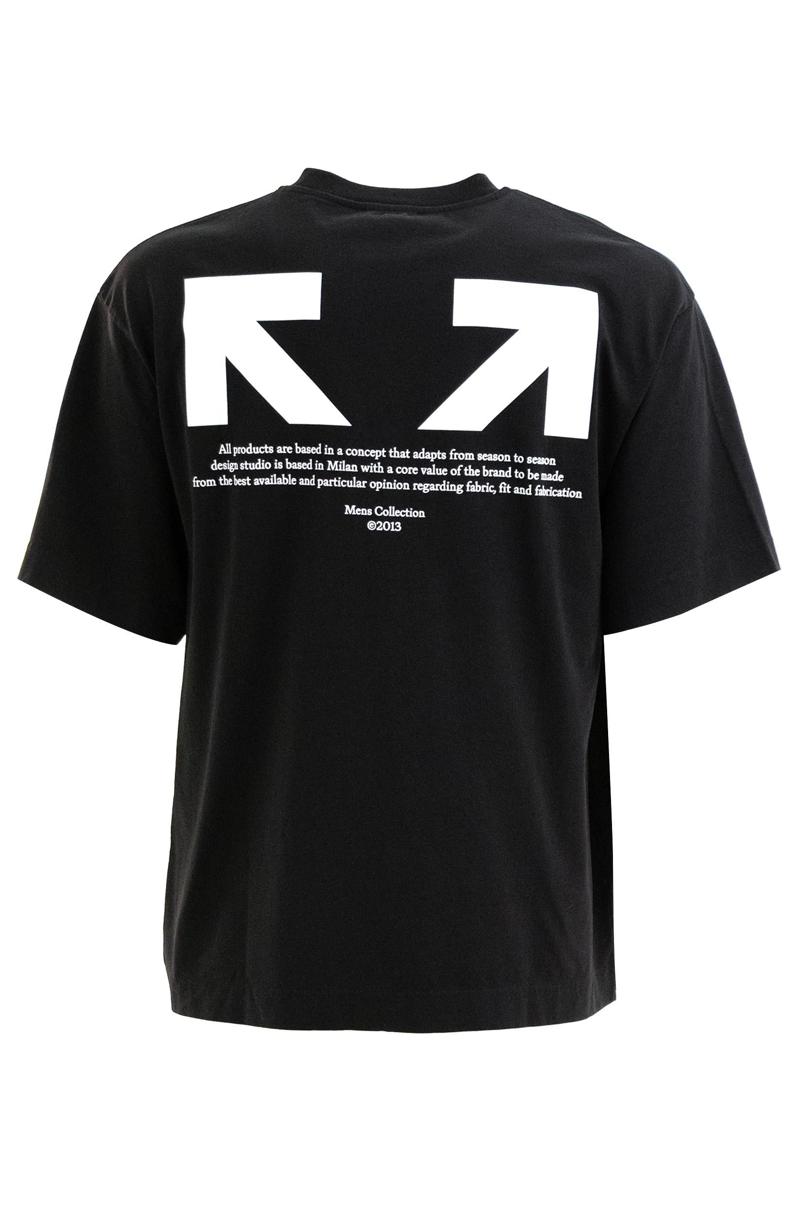 T-shirt Half Arrow<BR/> OMAA120F25JER013 1001 OFF WHITE 