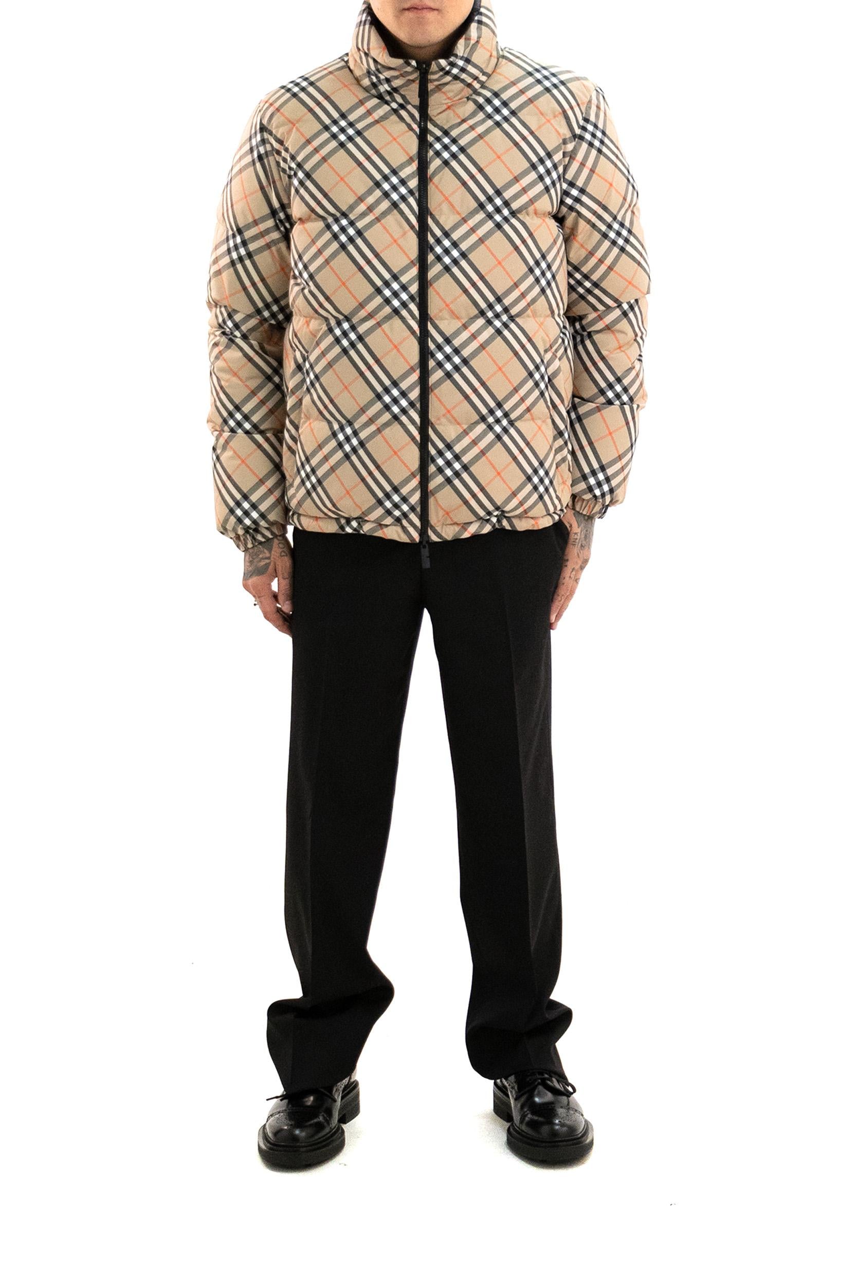 Piumino Snowdon Check reversibile<BR/> 8110189 SAND CHECK BURBERRY 