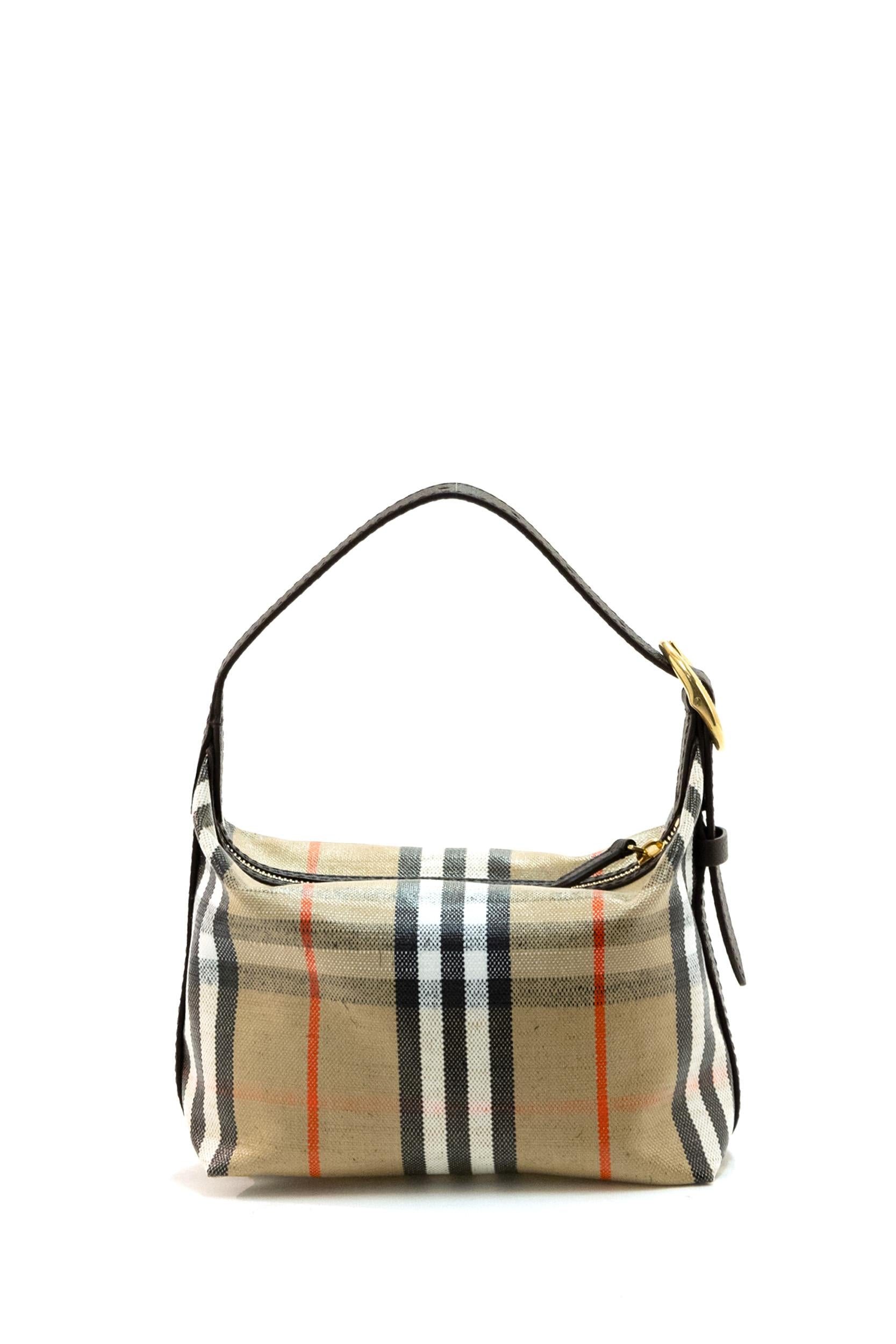 Mini borsa Highlands? con stampa Burberry Check<BR/> 8119773 SAND BURBERRY 