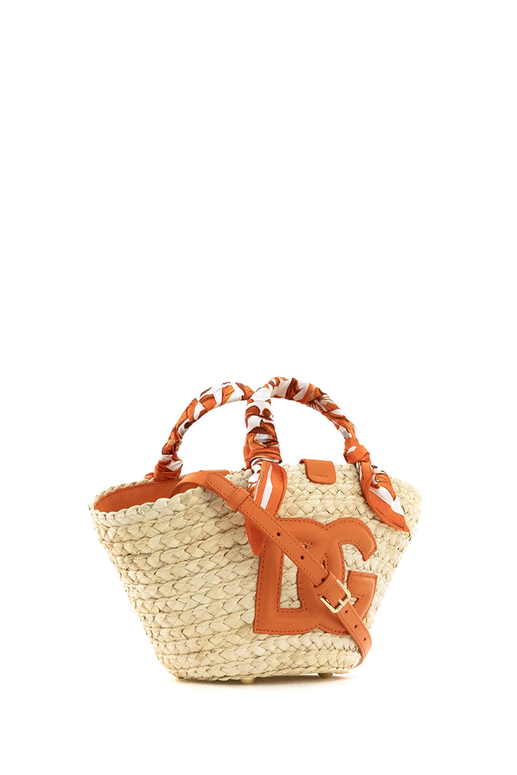 Borsa Kendra in paglia intrecciata color naturale<BR/> BB7695 AV860 IH3TN DOLCE & GABBANA 
