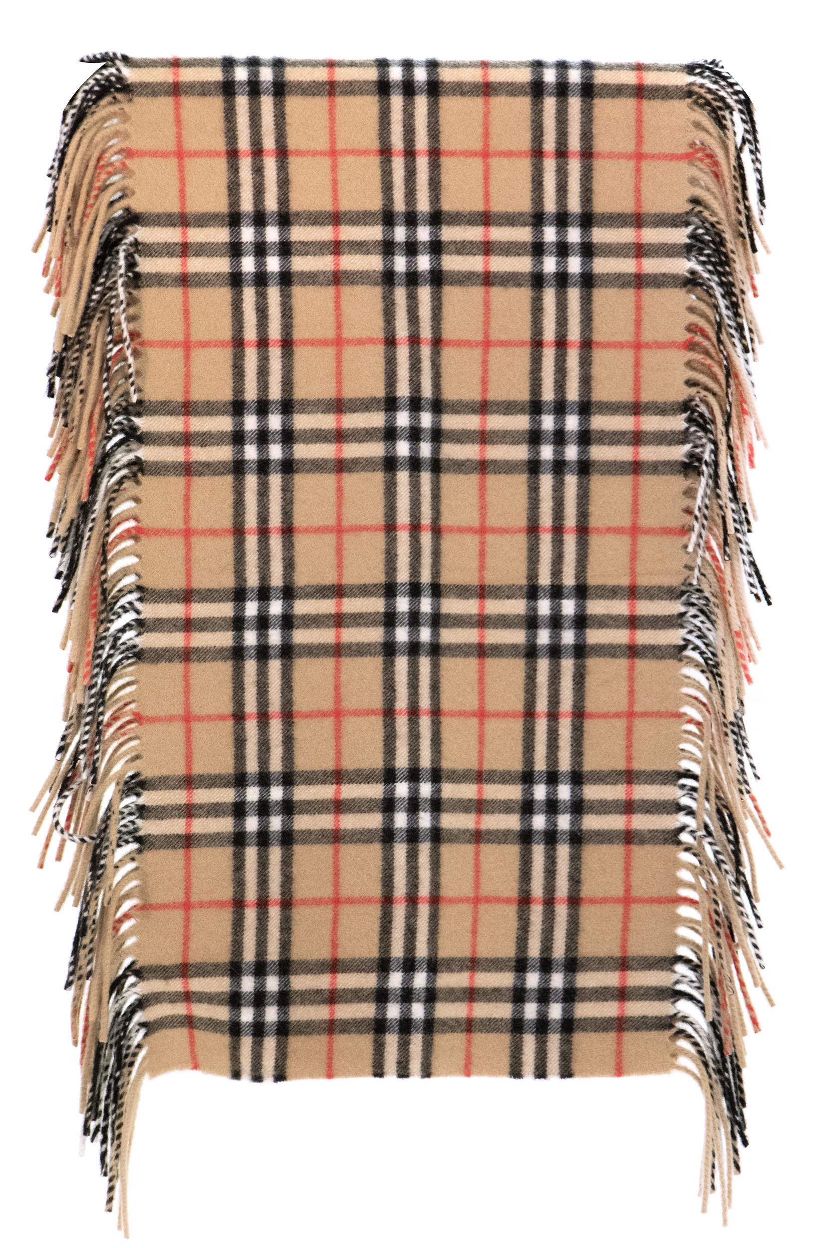 Sciarpa con Frange<BR/> 8079995 ARCHIVE BEIGE BURBERRY 