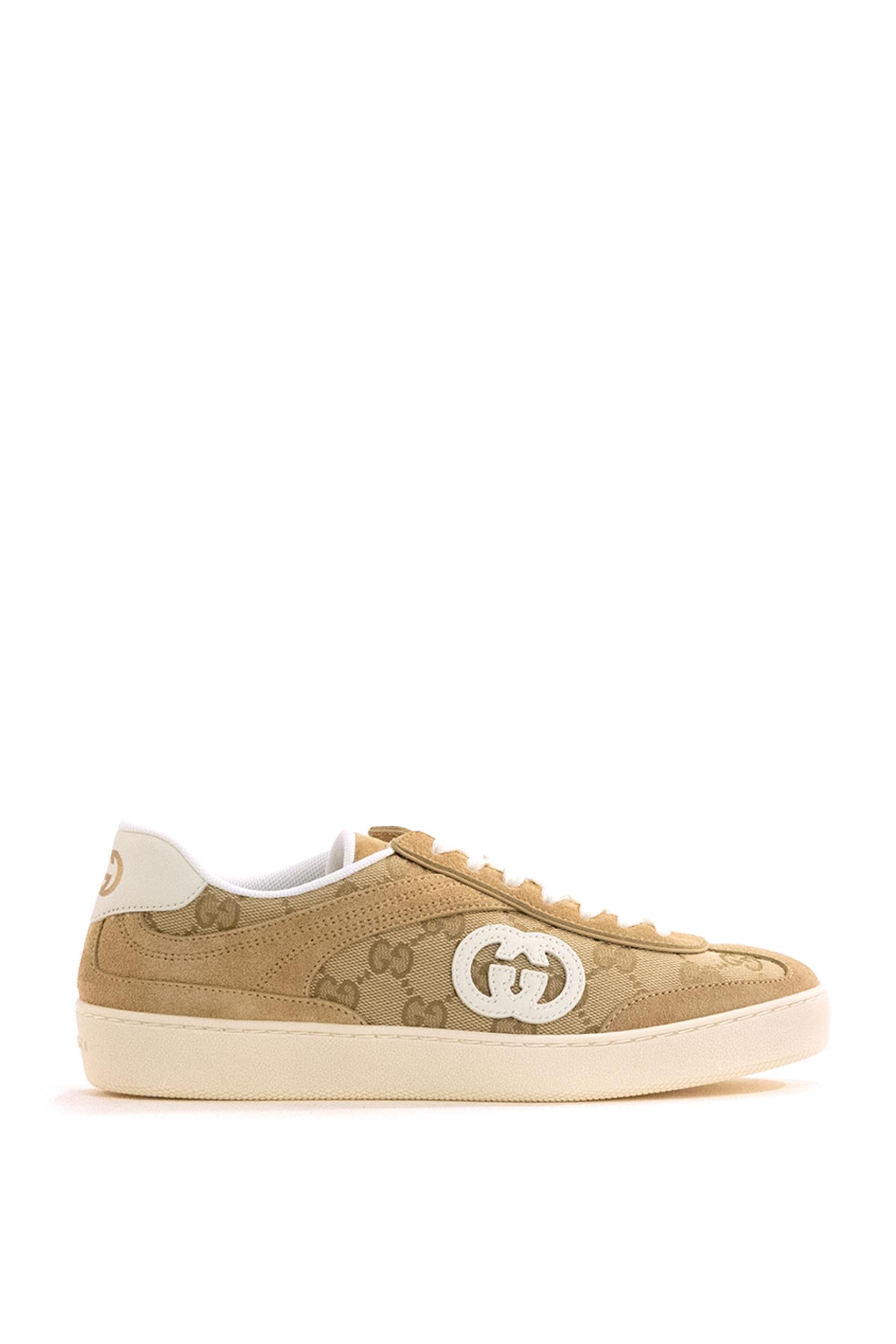 GUCCI Sneakers G75 tessuto beige e marrone<BR/> 849465 AAEKX 9574 GUCCI 