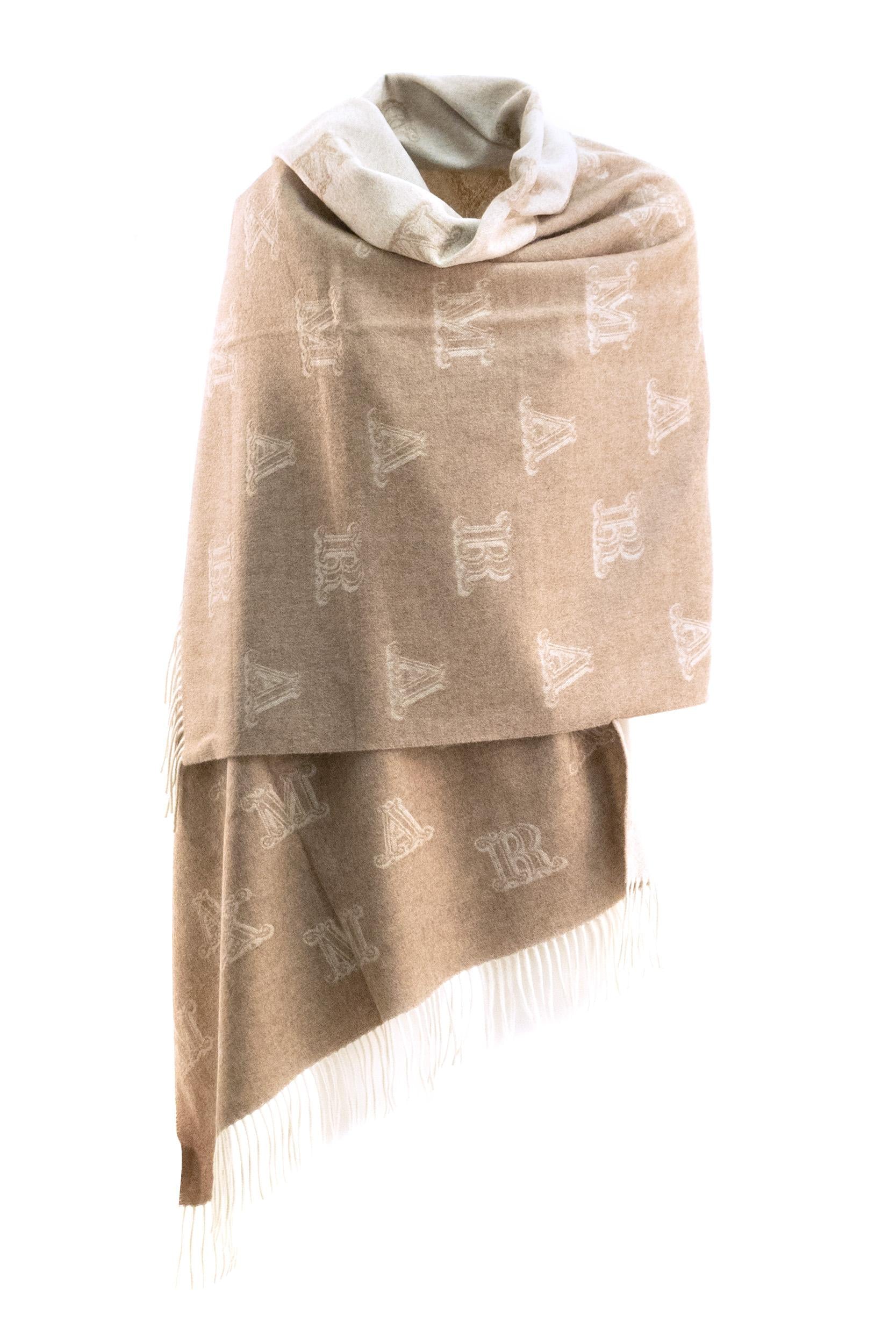 Stola Wsklause in cachemire jacquard color beige<BR/> WSKLAUSE 004 MAX MARA 
