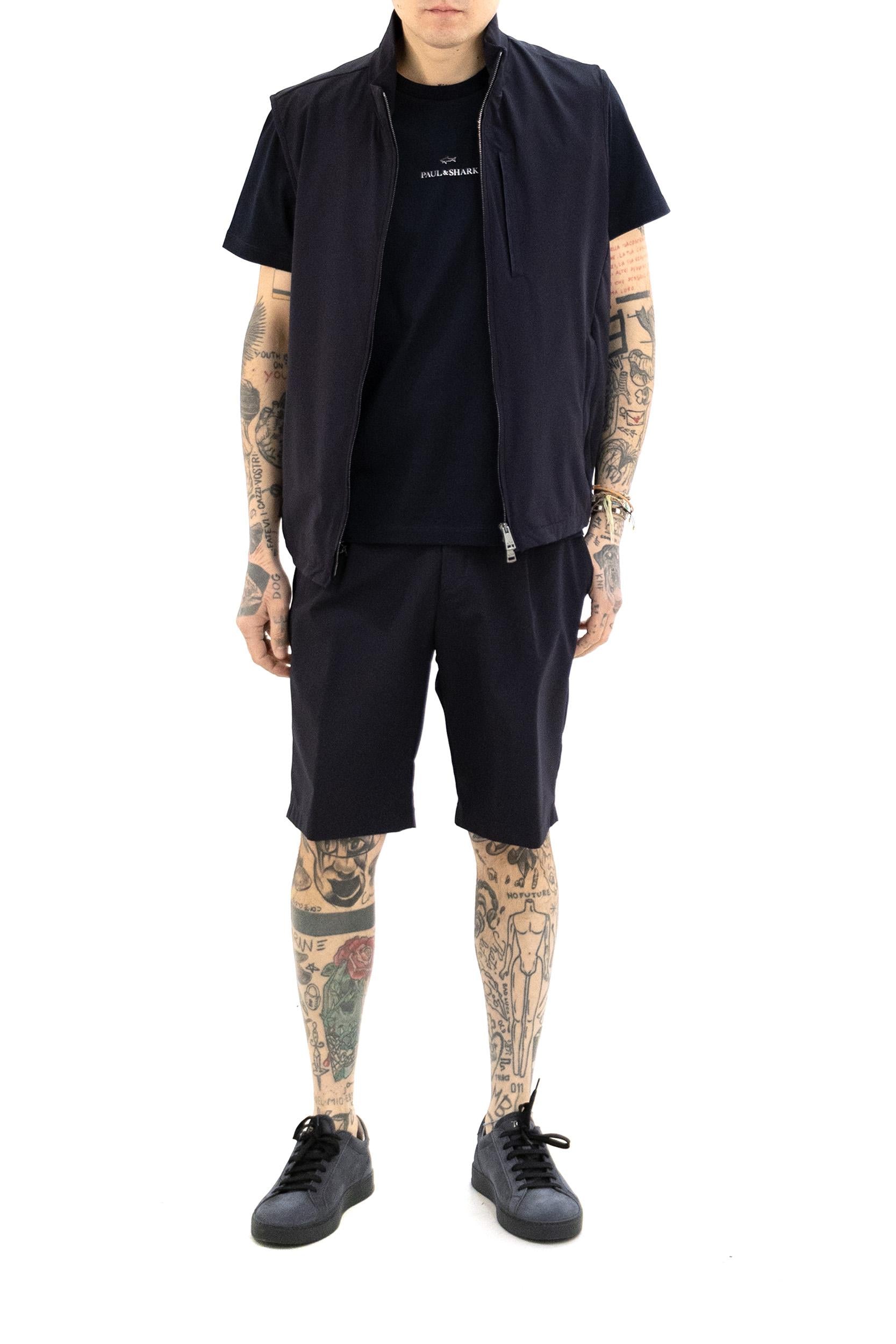 Bermuda in tessuto tecnico di colore blu<BR/> 25414078 013 PAUL & SHARK 
