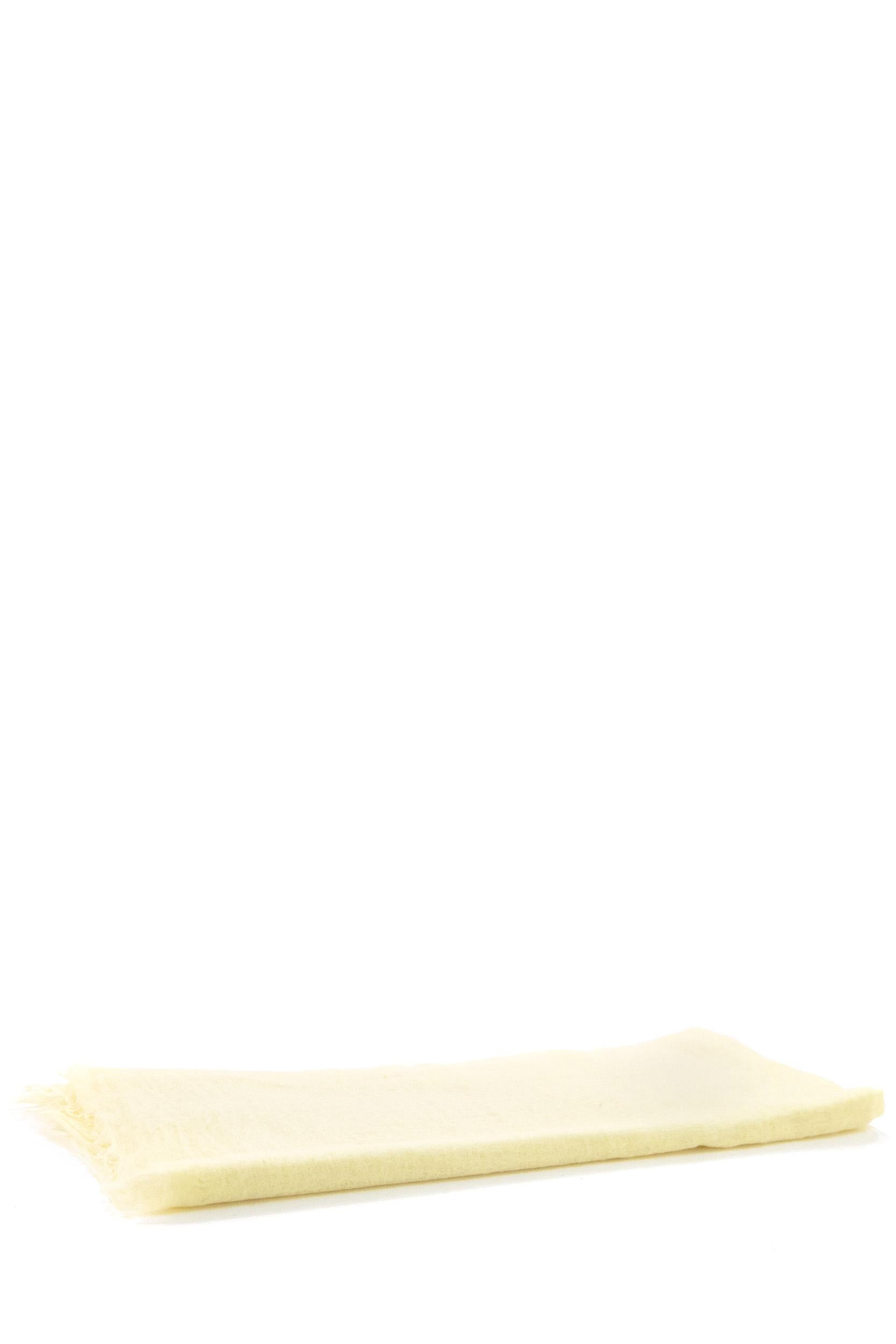 Sciarpa in Cashmere color giallo chiaro<BR/> 612605 610 MOULETA 