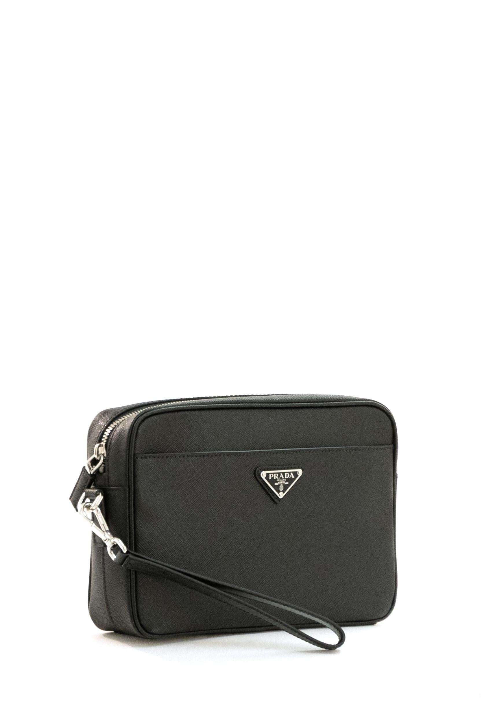 Borsa a tracolla in Saffiano di colore nero<BR/> 2VH210 9Z2 F0002 PRADA 
