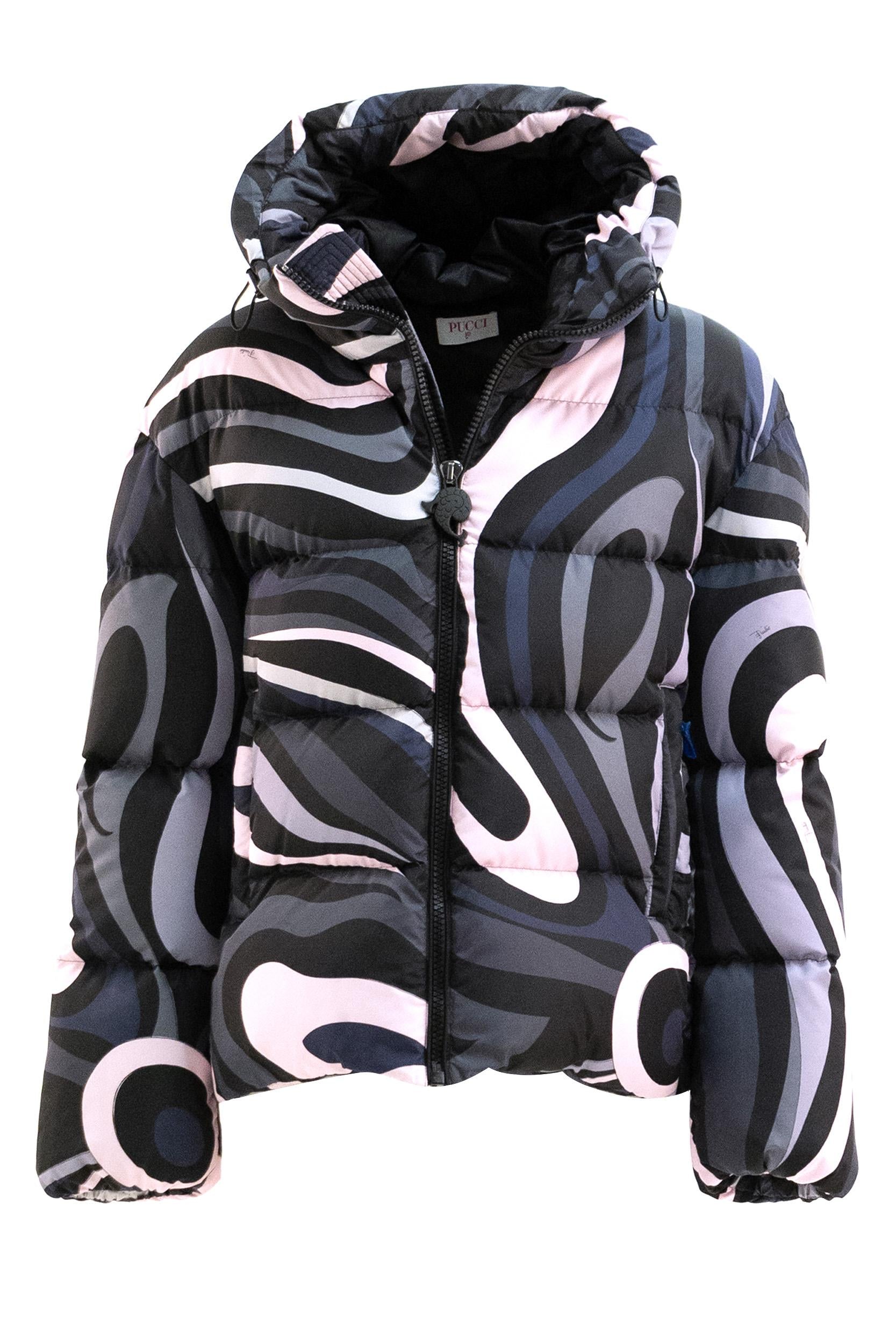 Piumino in nylon stampa Marmo multicolore <BR/> 5UYC01 5U824 002 EMILIO PUCCI 