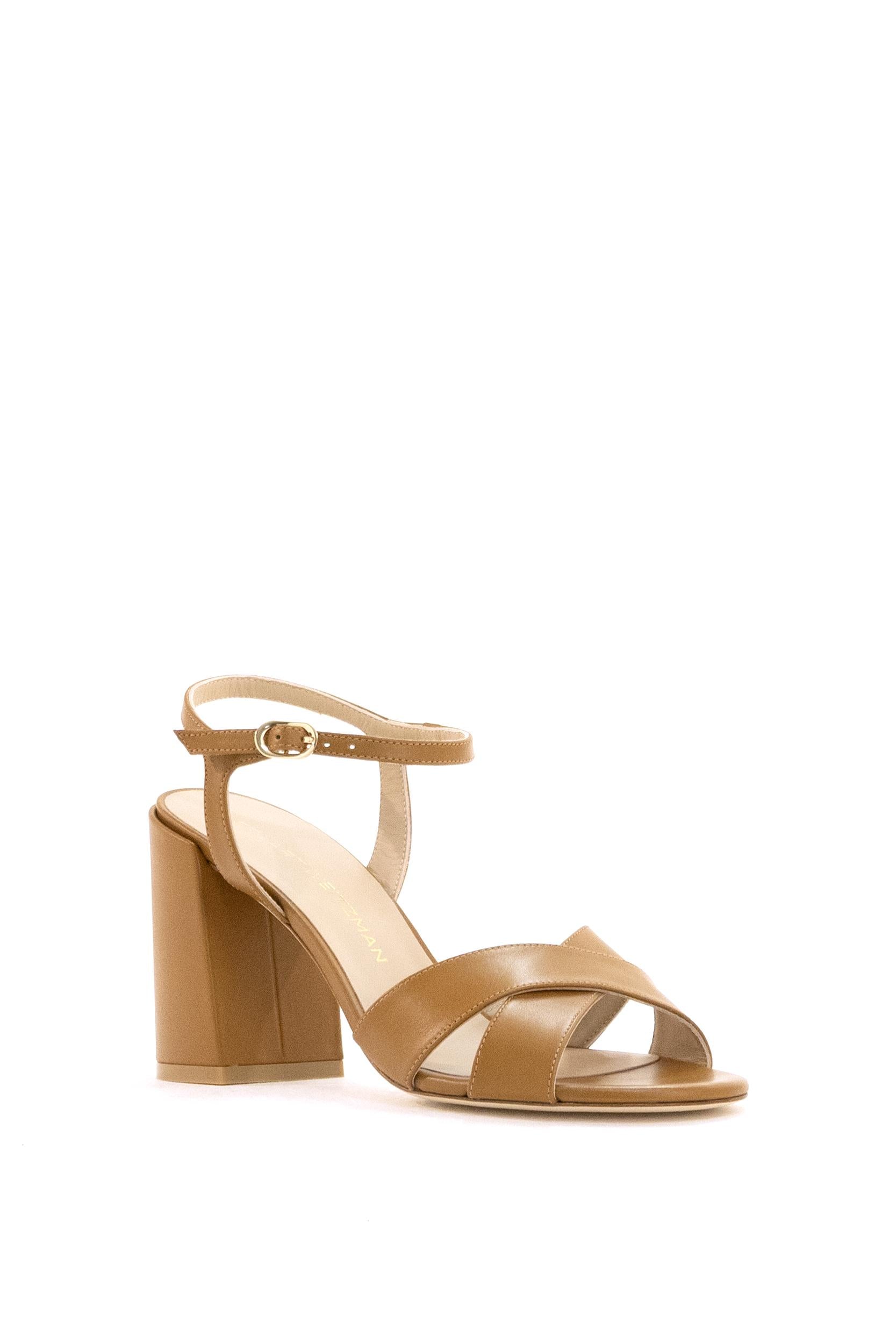 Sandali Alyssa in Vitello<BR/> ALYSSA BLOCK 85 TAN STUART WEITZMAN 