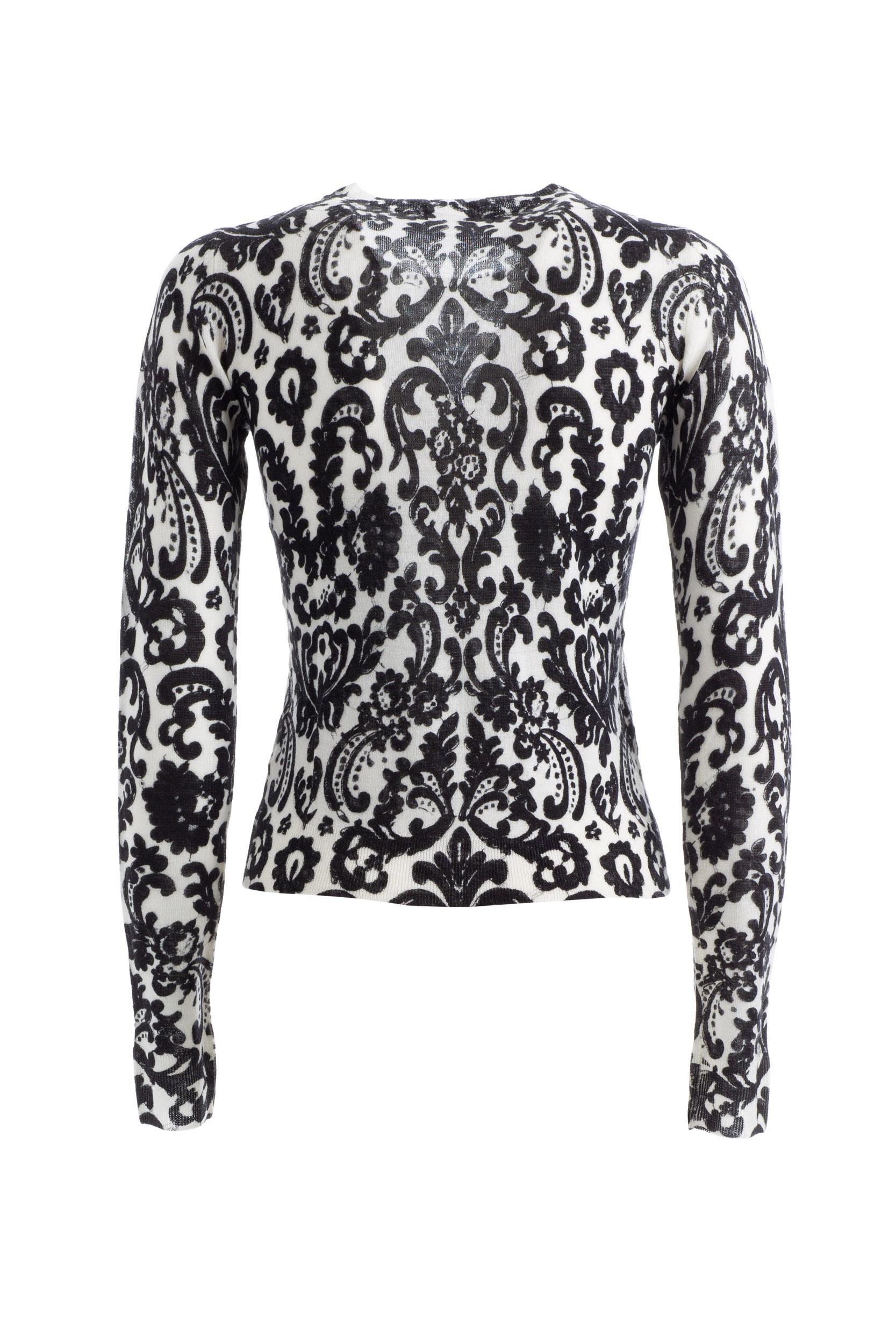 S Sung CHARLOTTE PLOVER CZETTE LACE WHITE BLACK Pullover Girocollo Charlotte<BR/> CHARLOTTE PULLOVER BLACK S-SUNG 