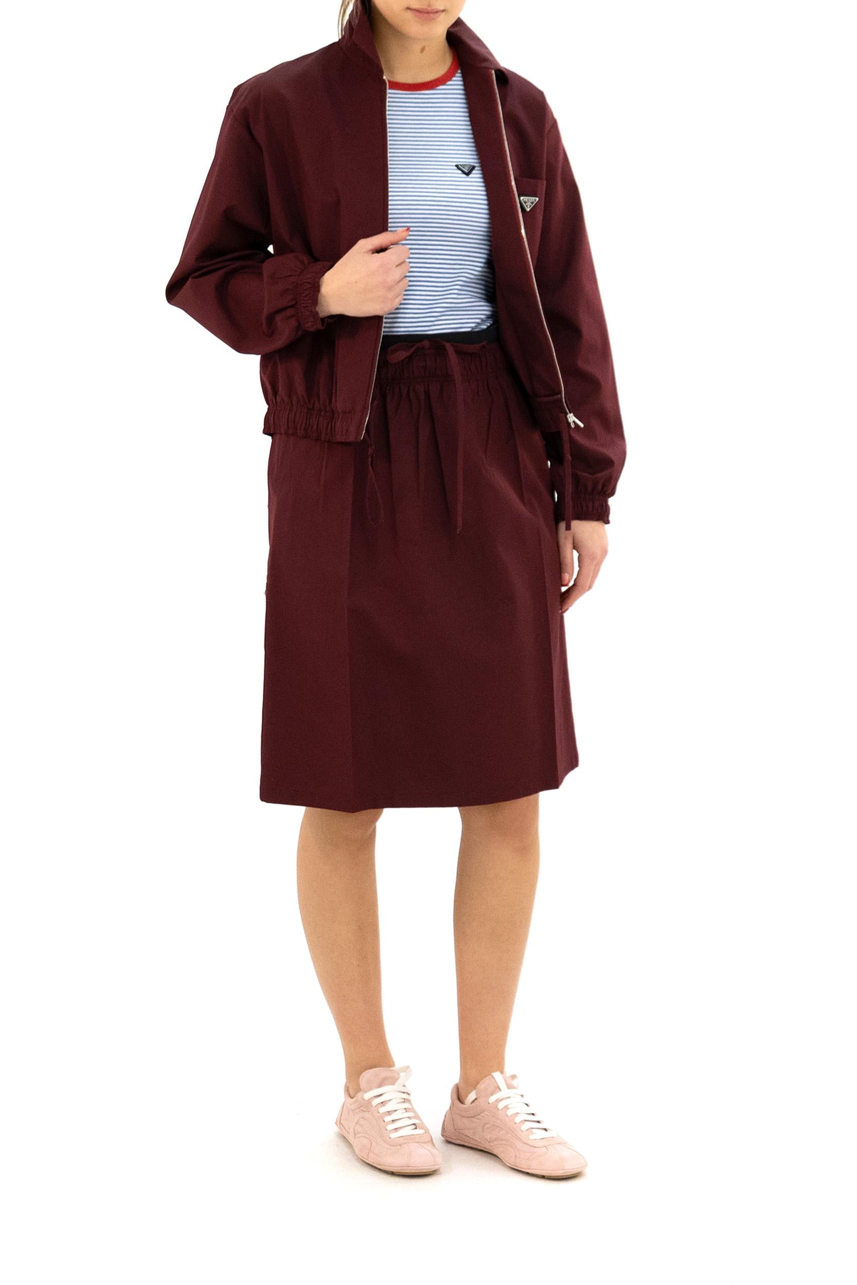 Giubbotto in cotone di colore bordeauax<BR/> P8044 S OOO 187P F0403 PRADA