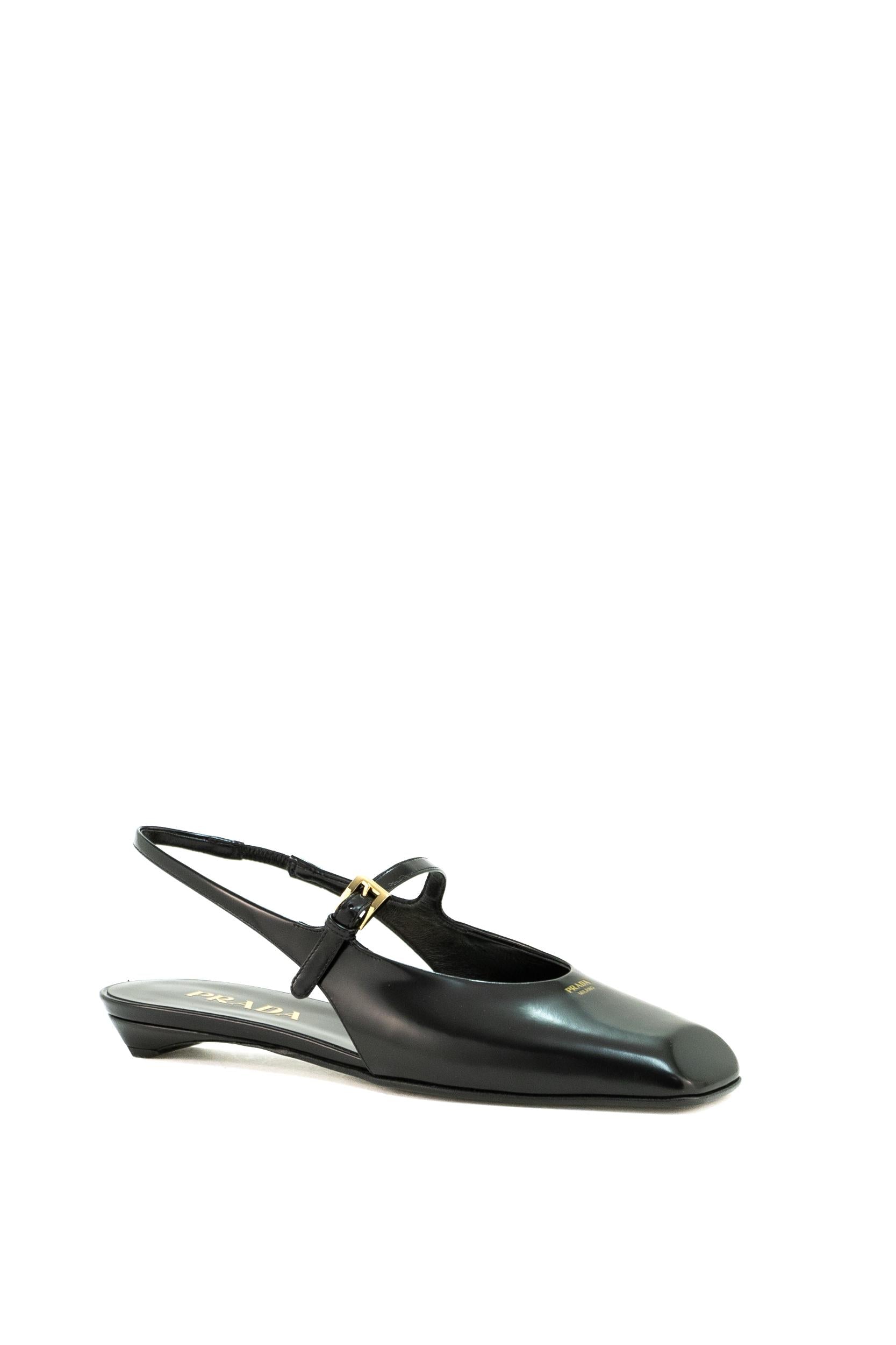 Slingback in pelle spazzolata<BR/> 1F828N F 015 055 F0002 PRADA 