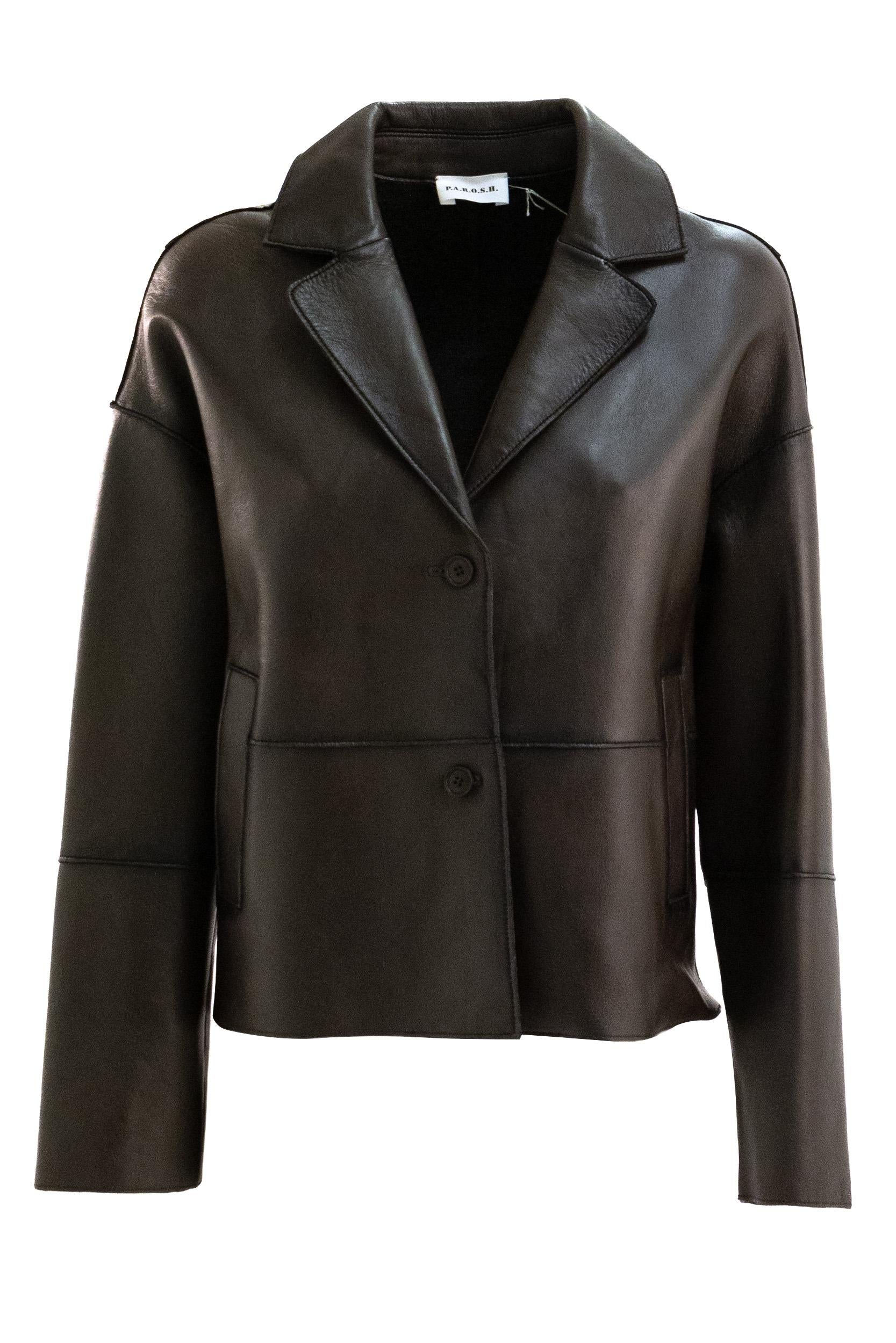 Giacca in Pelle<BR/> MACIOCK25W-D431759S 086 P.A.R.O.S.H. 