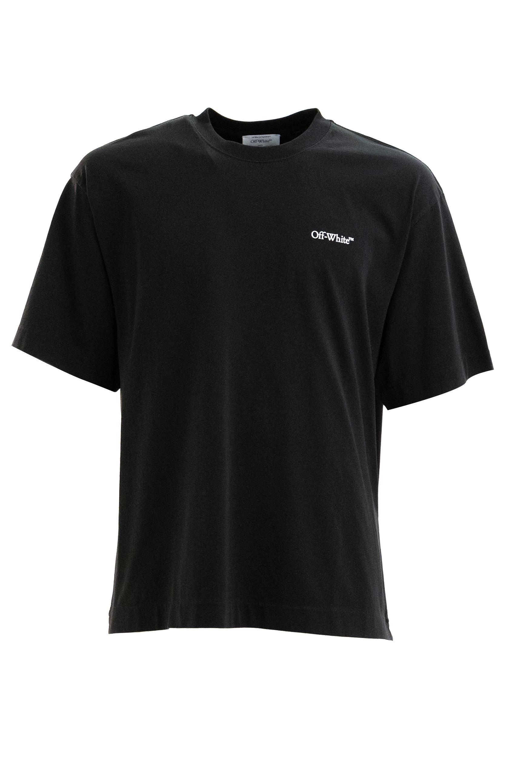 T-shirt Half Arrow<BR/> OMAA120F25JER013 1001 OFF WHITE 
