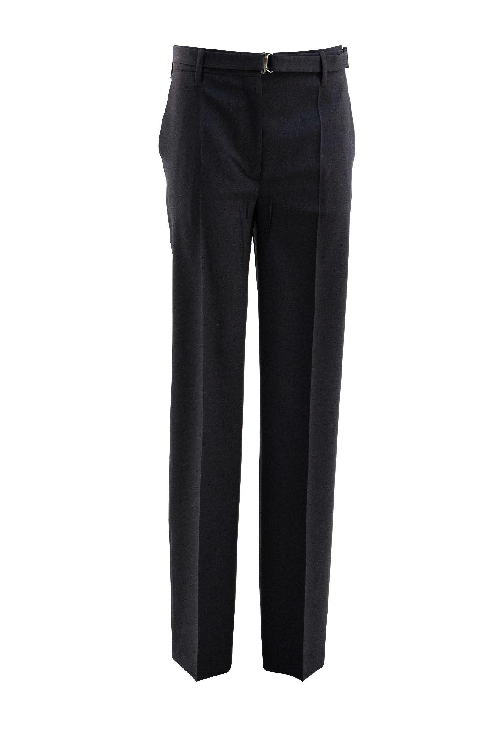 Pantaloni in lana di colore blu<BR/> P286IH S OOO 1XMY F0008 PRADA 