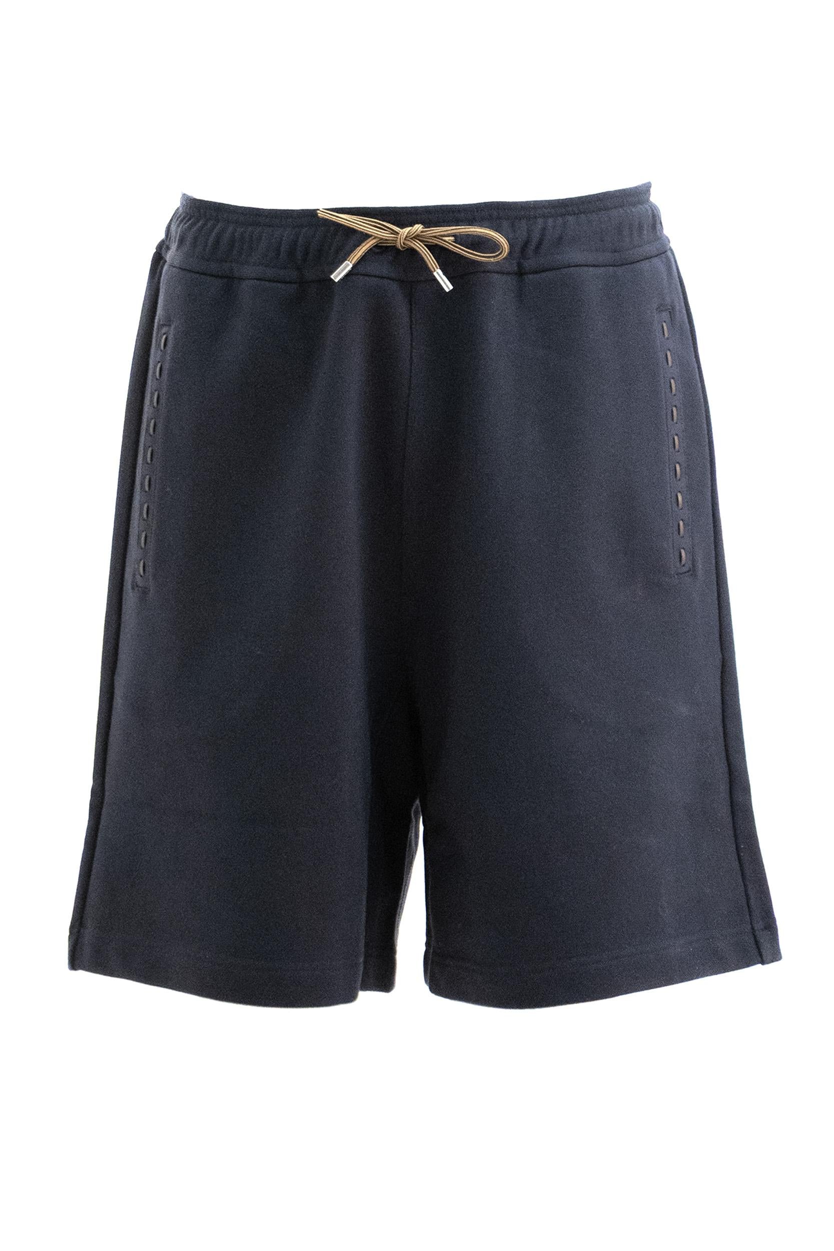 Bermuda in cotone di colore blu <BR/> FB1138 AUPB F0QB0 FENDI 