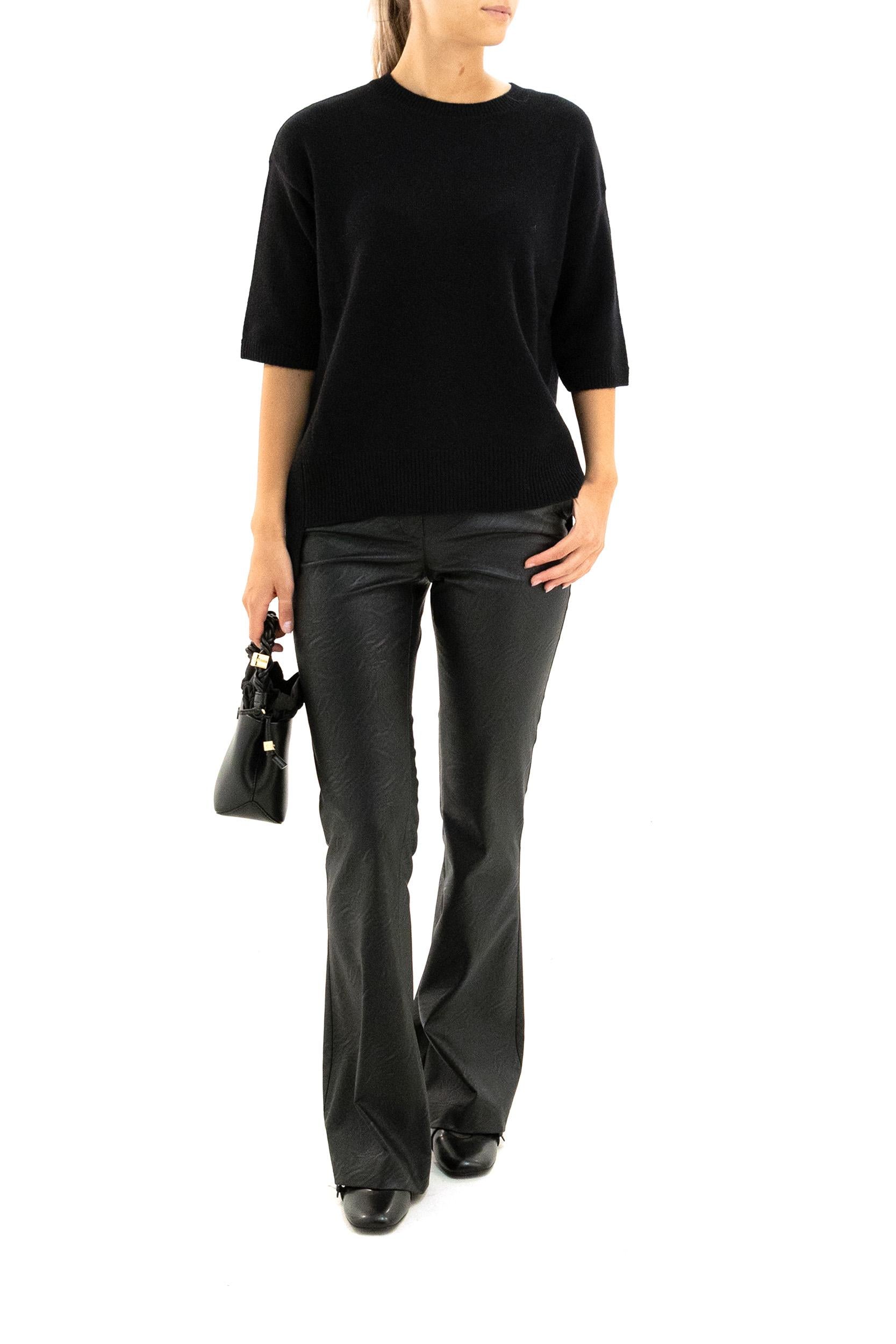Maglia The Camille Cashmere Nero<BR/> 202121 BLACK LISA YANG 
