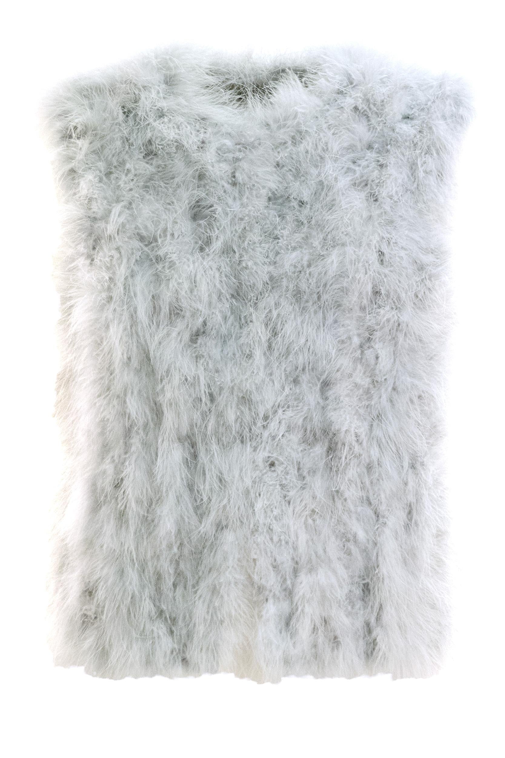 YVES SALOMON Gilet in piuma color grigio<BR/> 23WAG15355PLUX A9126 YVES SALOMON 