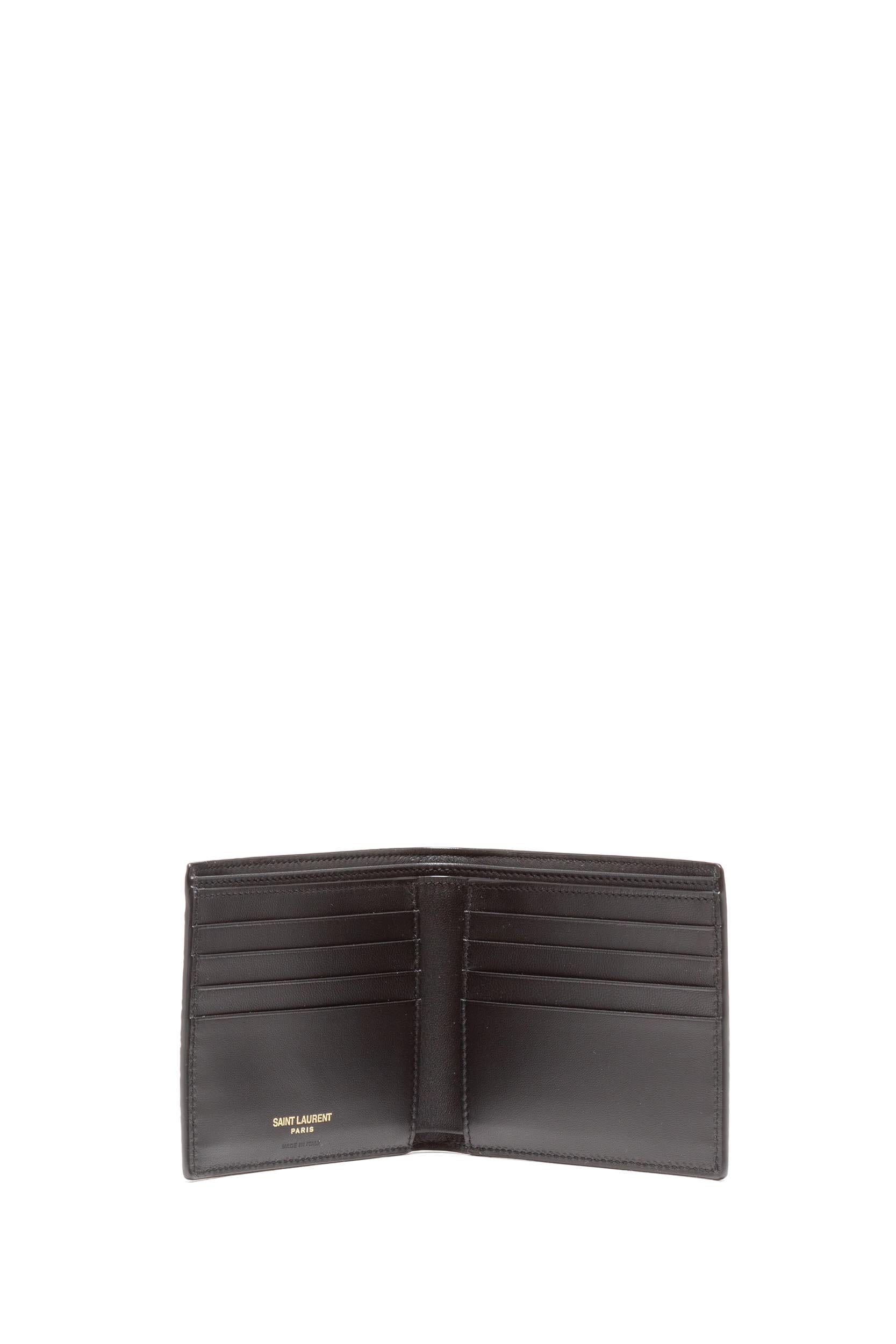 Portafoglio Monogram in Pelle Opaca di colore nero 607727 DZEDW 1000 SAINT LAURENT 