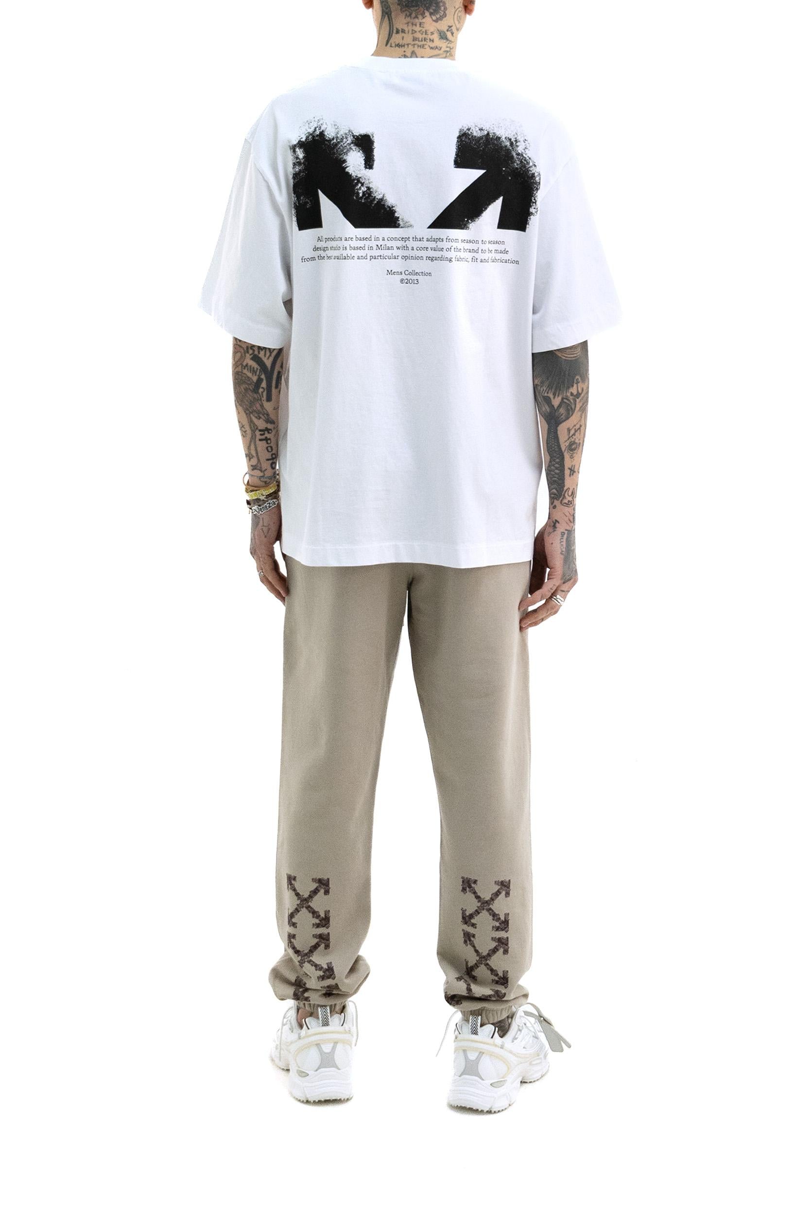 Pantaloni jogging in cotone di colore beige<BR/> 44MCH057S26F001250 FADE STONE OFF WHITE 