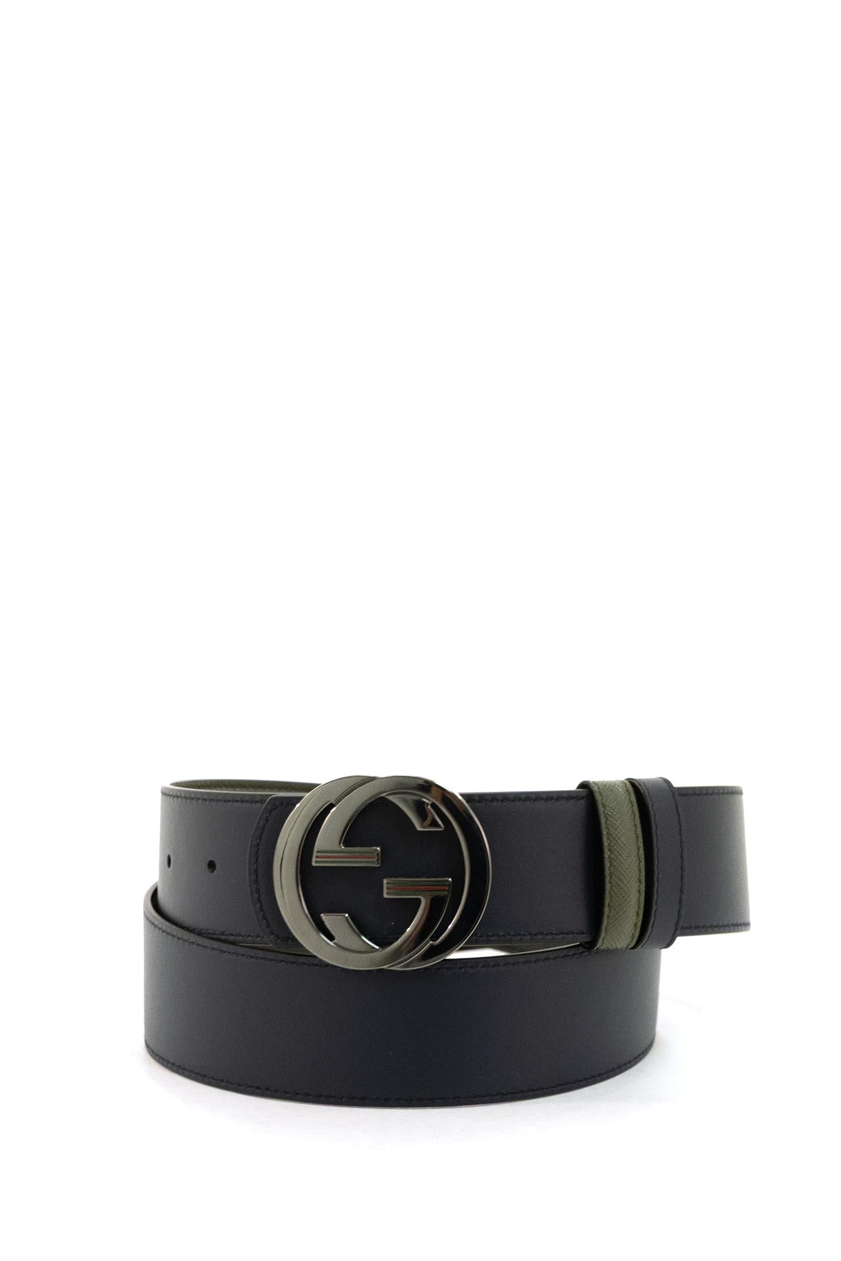 Cintura Reversibile in Pelle<BR/> 854722 AAFWB 3341 GUCCI 