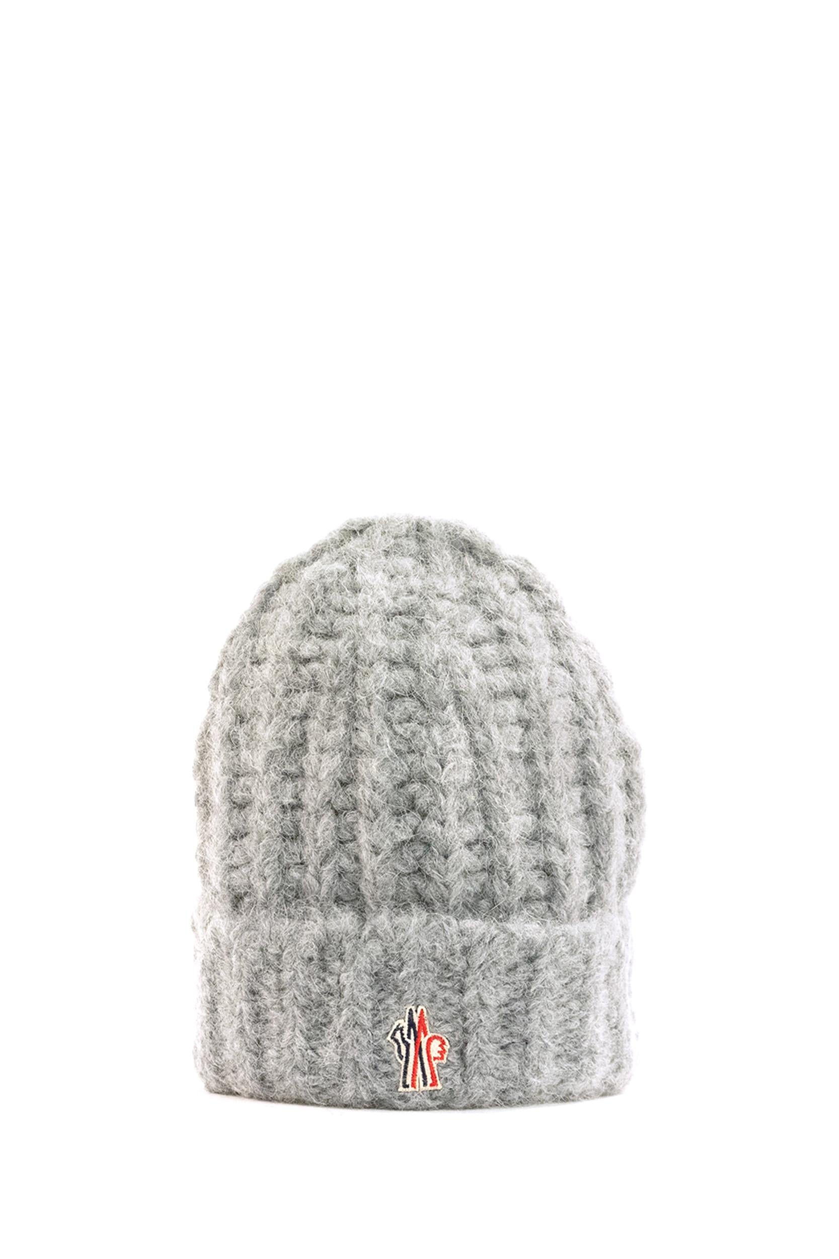 Berretto Tricot in lana di colore grigio<BR/> 3B000-01 M5381 980 MONCLER GRENOBLE 
