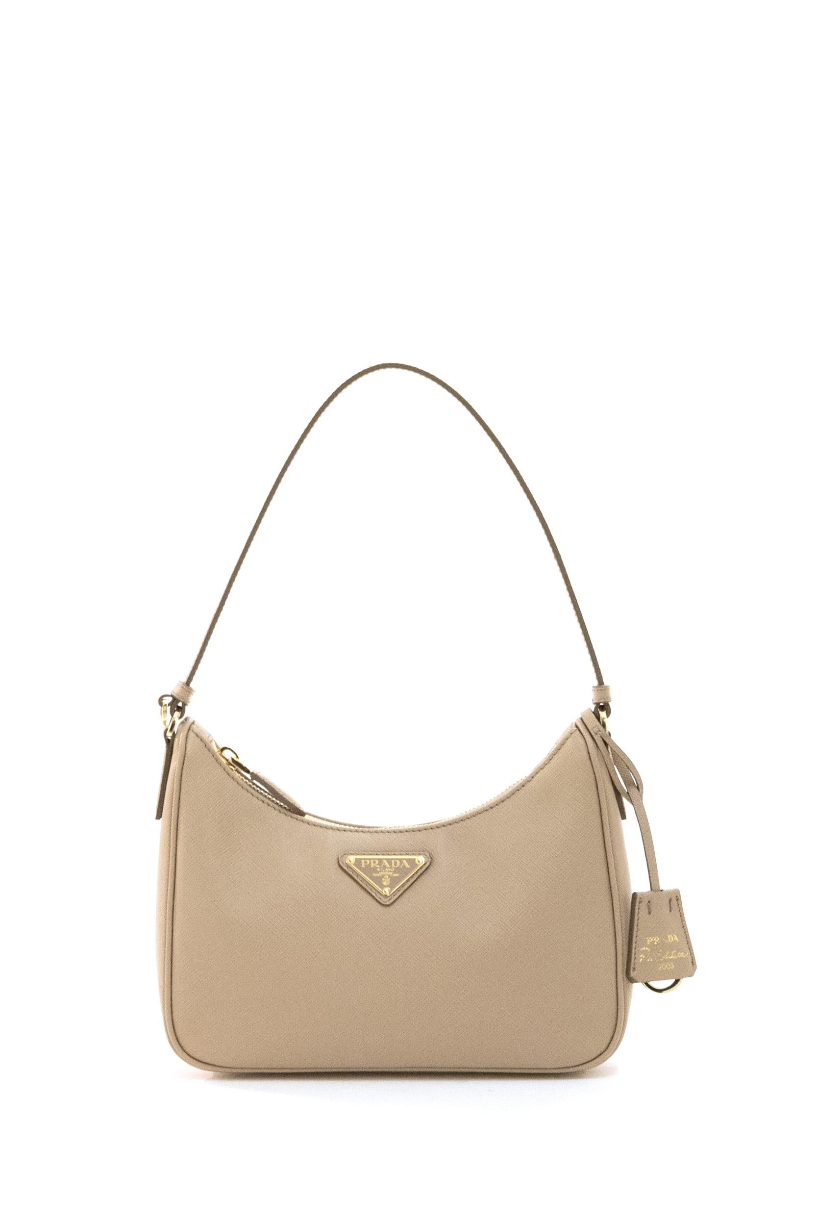 Borsa Prada Re-Edition 2005 mini in Saffiano color beige<BR/> 1N204W NZV F0MUH PRADA 