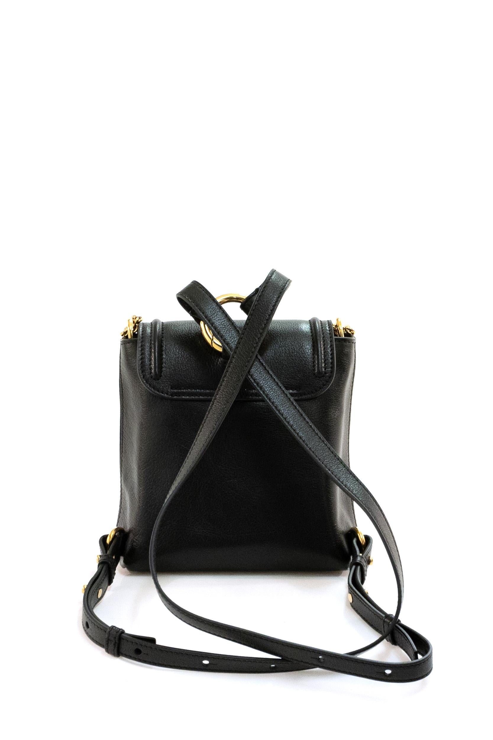 Zaino Horse Medal in pelle di colore nero<BR/> 26SP581O37 001 CHLOE' 