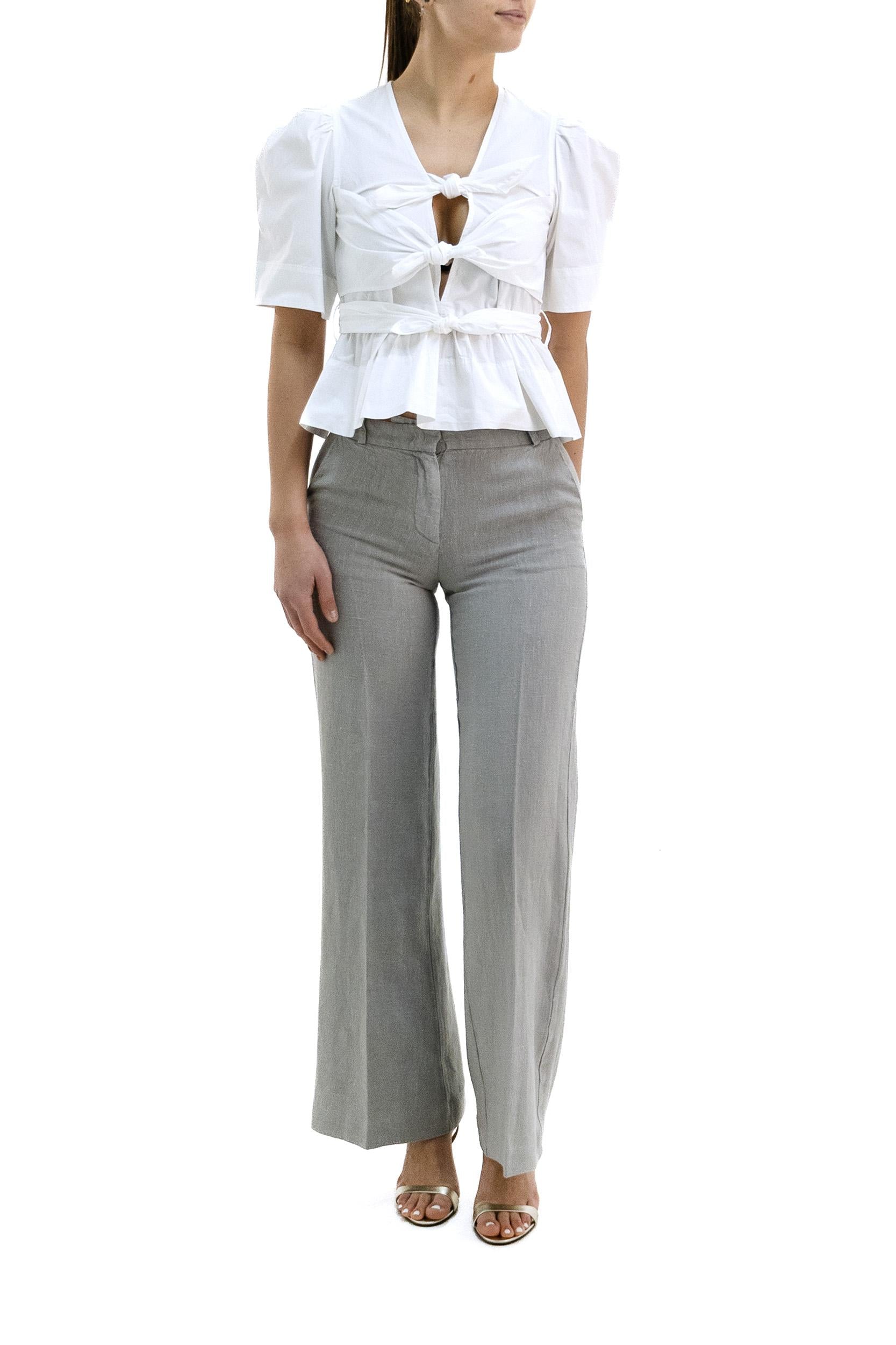 Pantaloni Ampi in Lino<BR/> KP282HT4502 600 KILTIE 