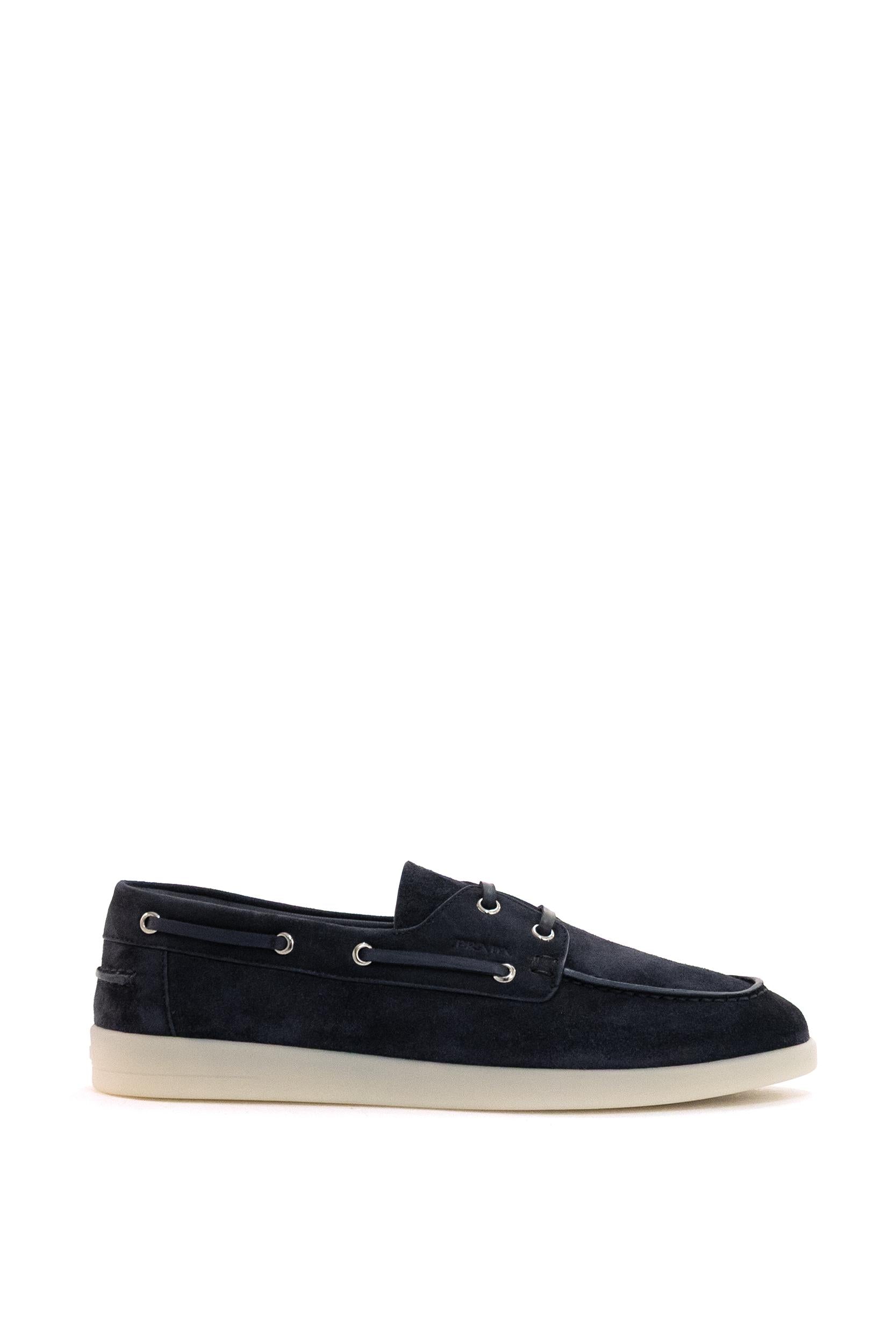 Mocassini da Barca in Pelle Scamosciata<BR/> 2EG503 F G001 103 F0008 PRADA 